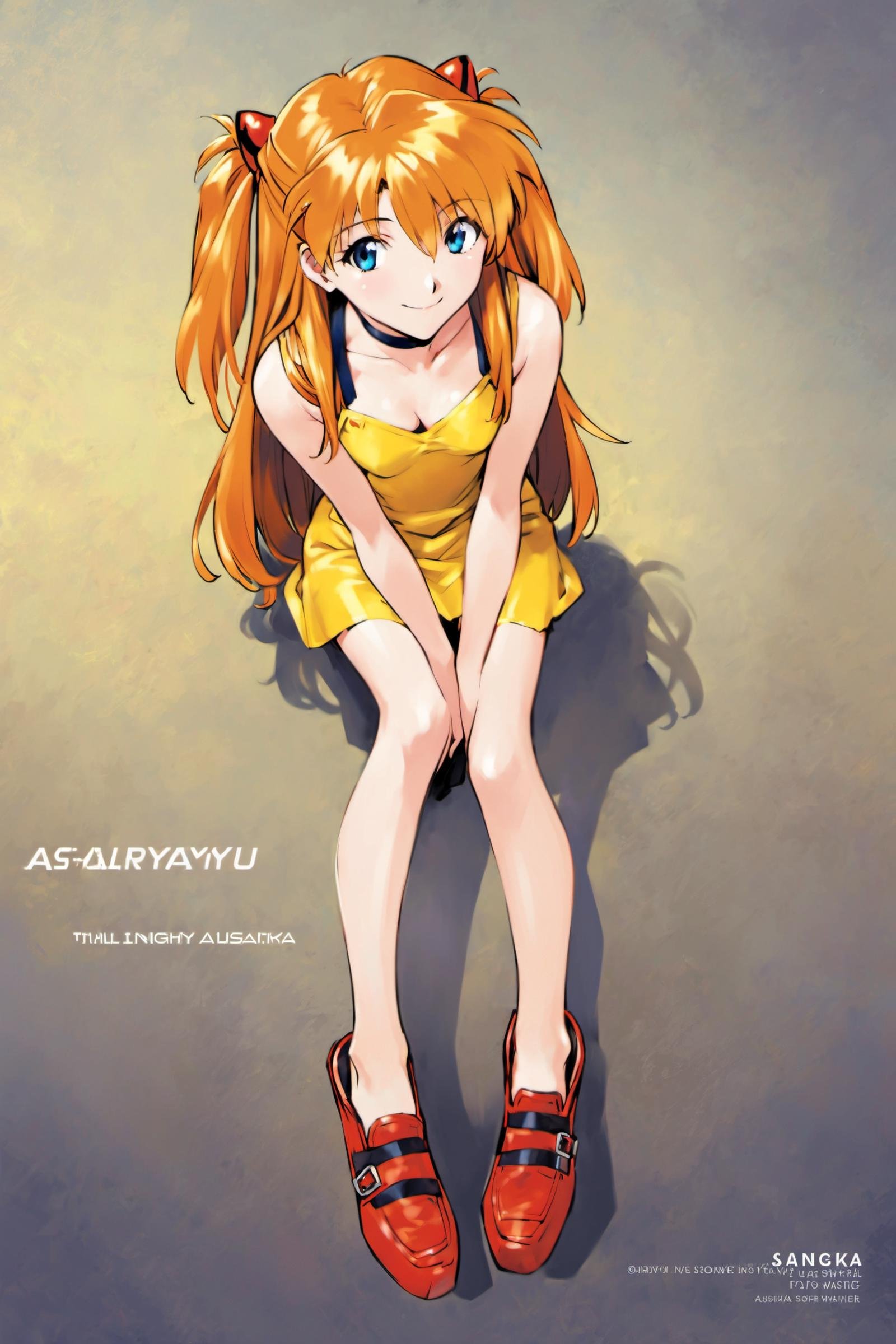 1girl,  souryuu asuka langley,  yellow dress by flyx3 on Tensor.Art