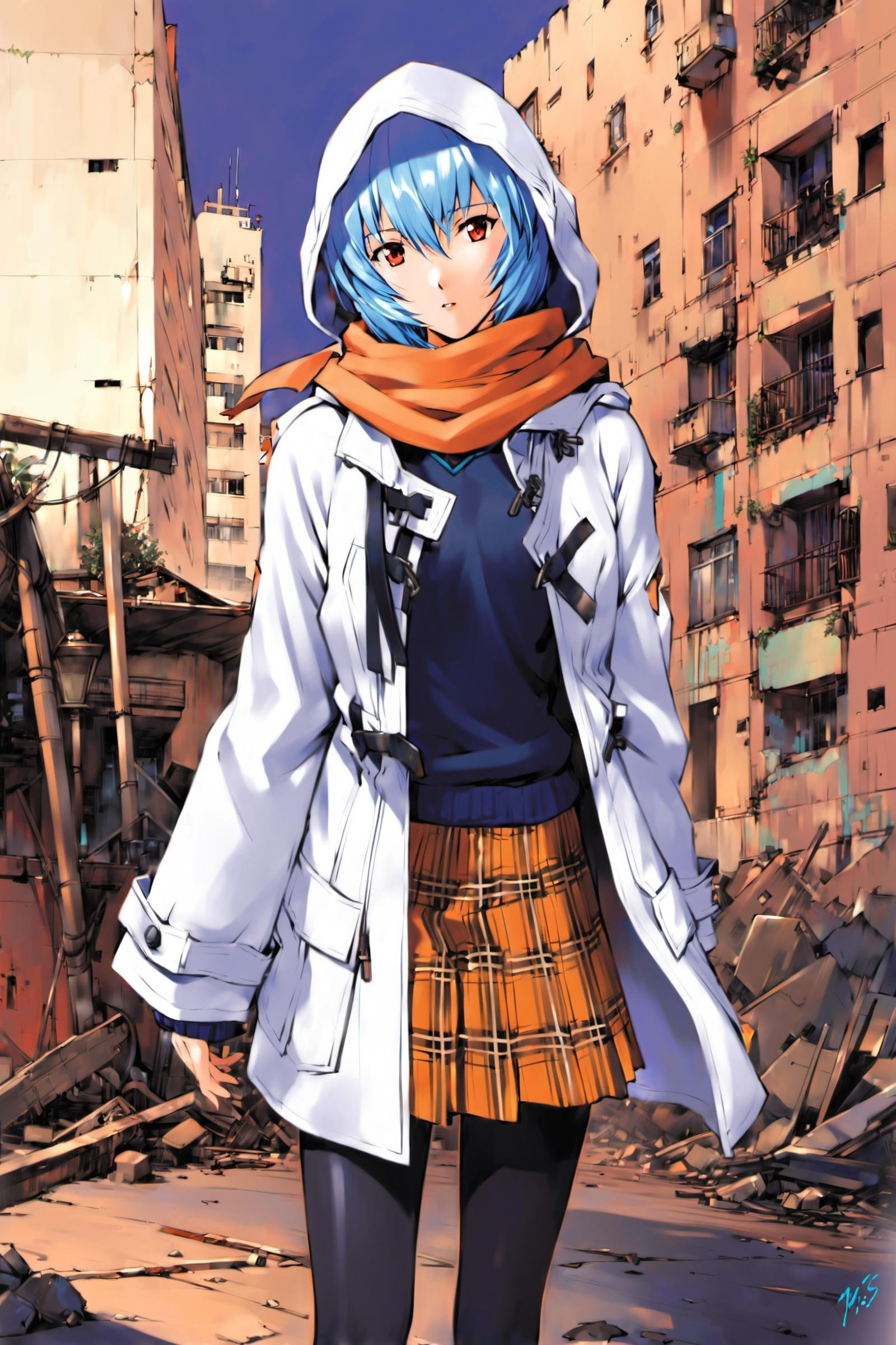 1girl,  solo,  ayanami rei by flyx3 on Tensor.Art