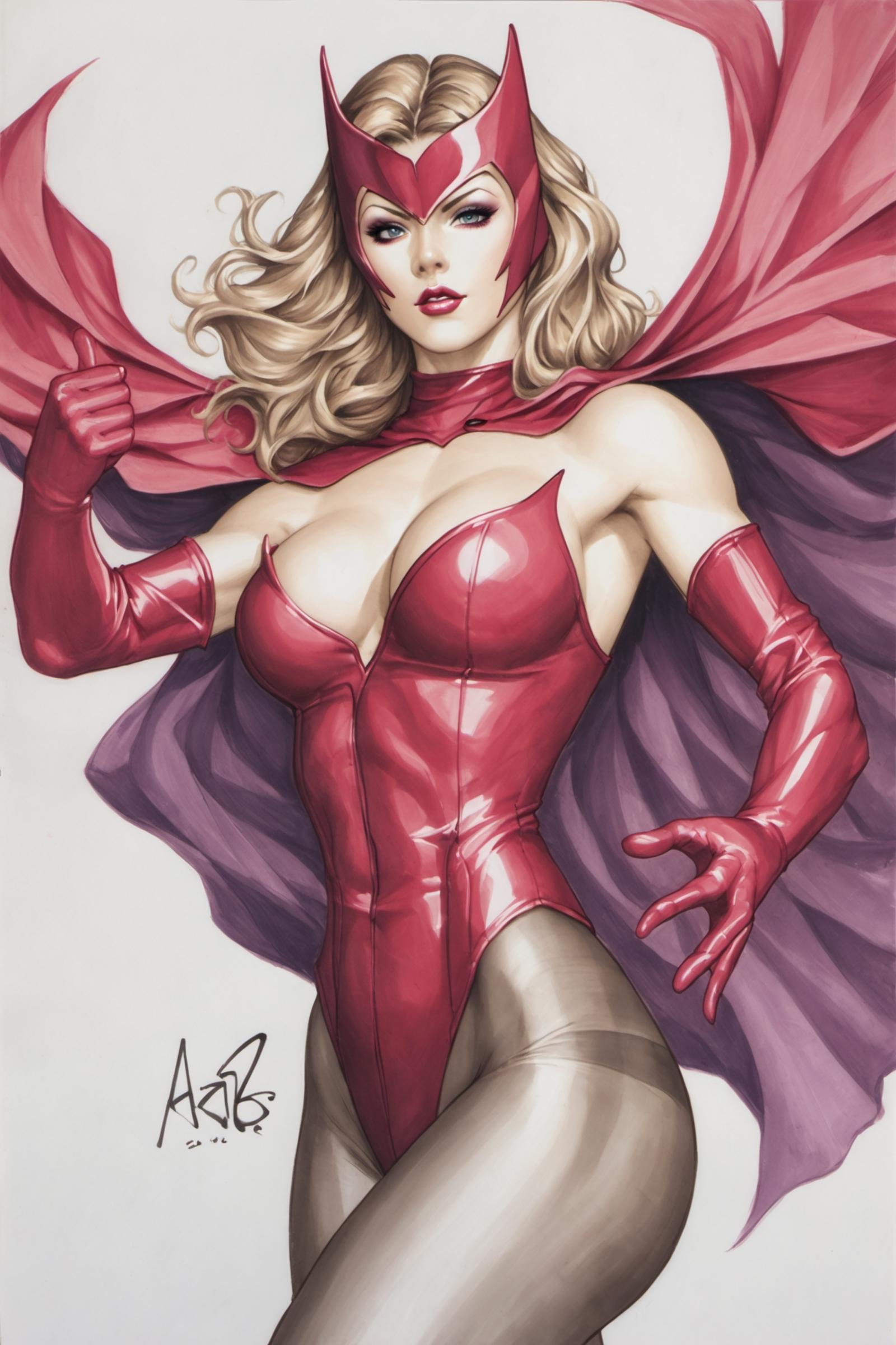 Scarlet Witch,  1girl,  breasts by flyx3 on Tensor.Art