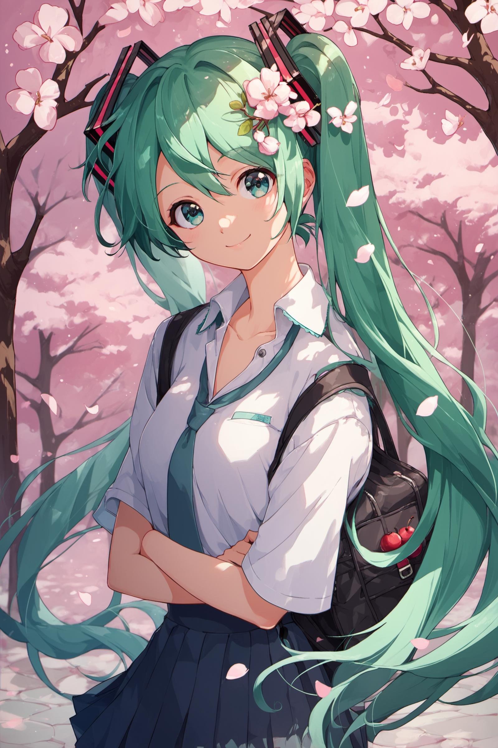 1girl,  solo,  hatsune miku by flyx3 on Tensor.Art