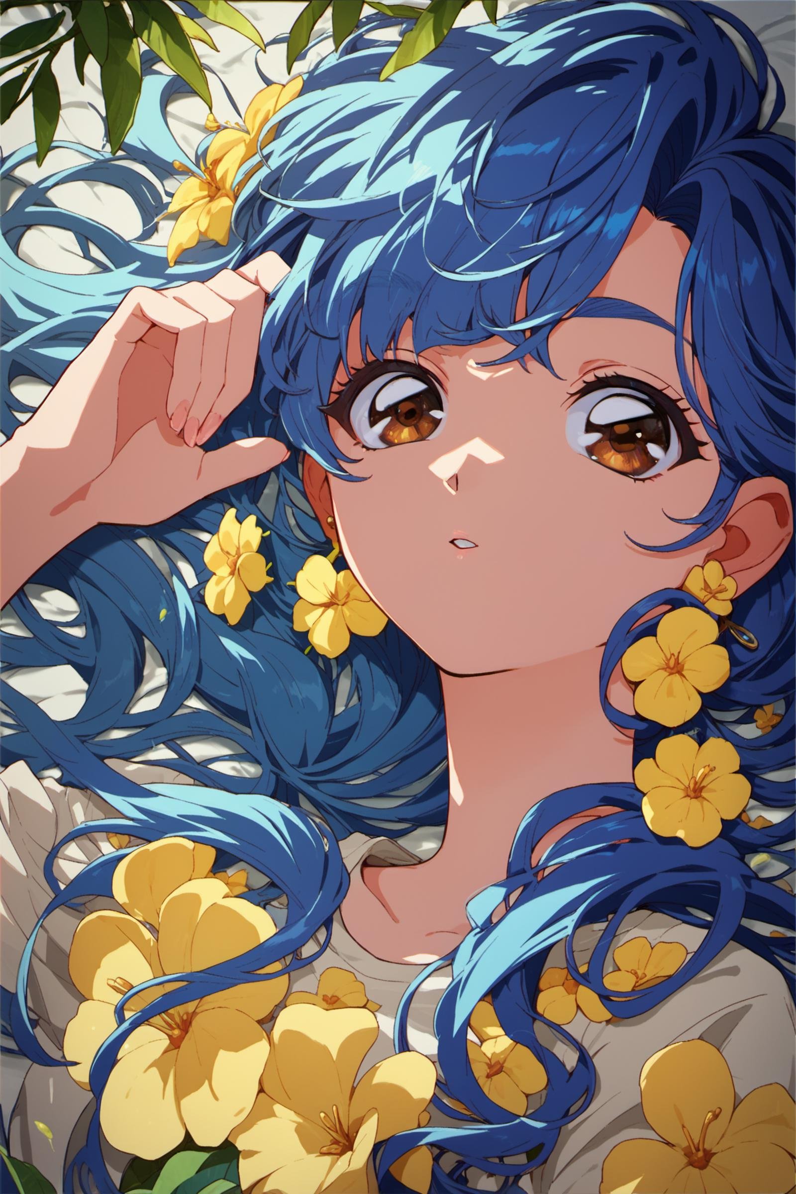 1girl,  solo,  blue hair by flyx3 on Tensor.Art