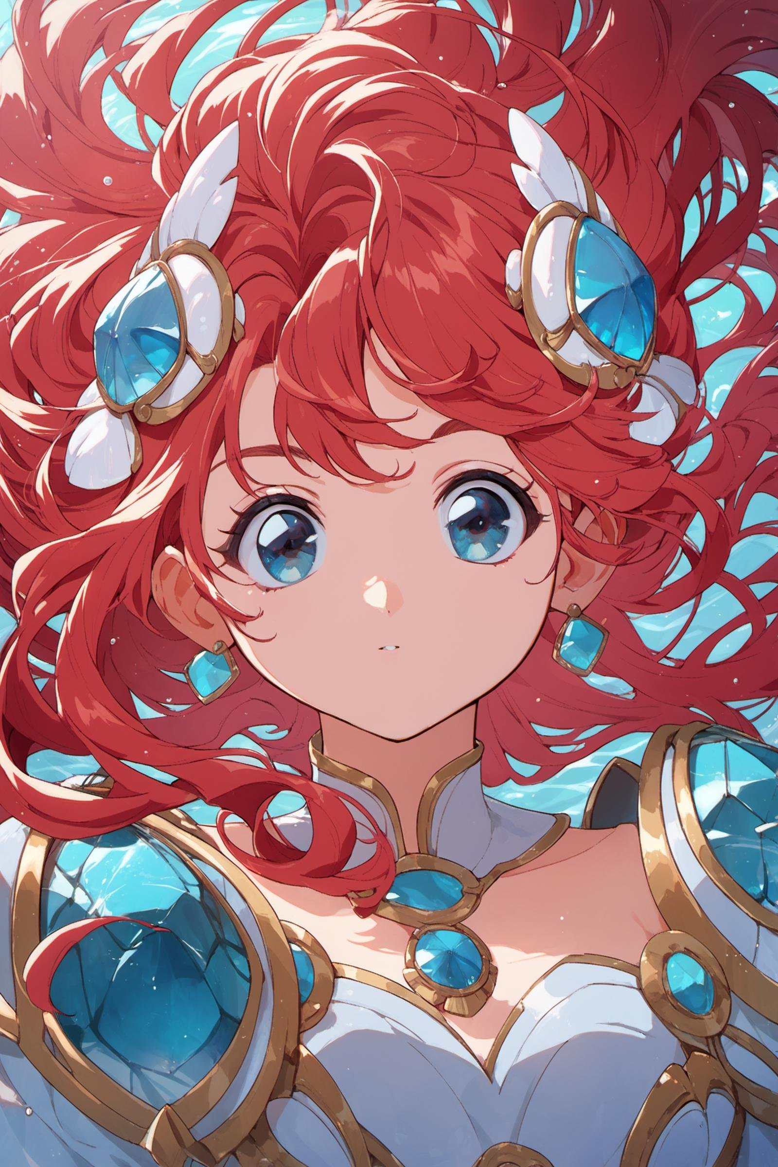 1girl,  solo,  red hair by flyx3 on Tensor.Art