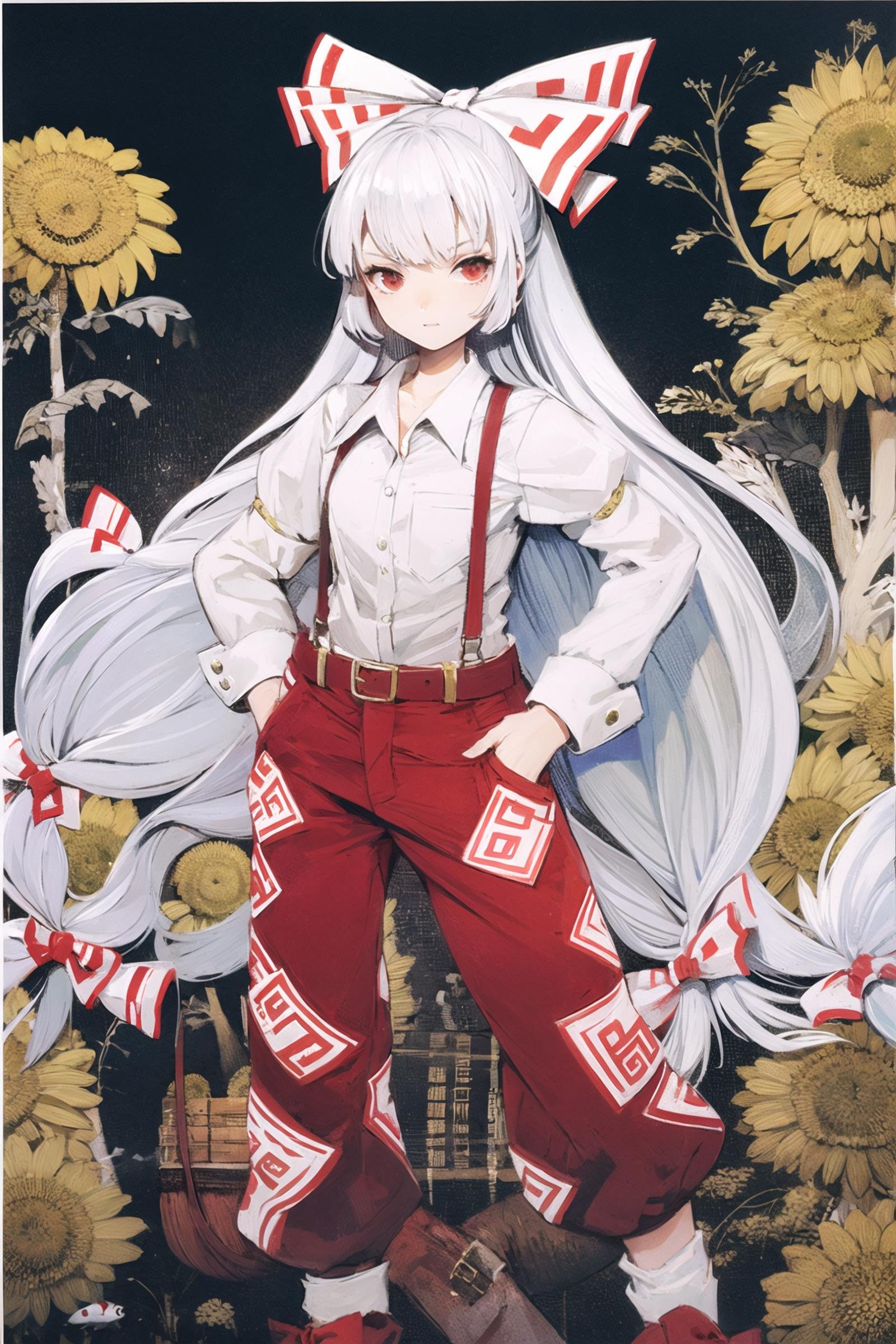 1girl,  fujiwara no mokou,  solo by flyx3 on Tensor.Art