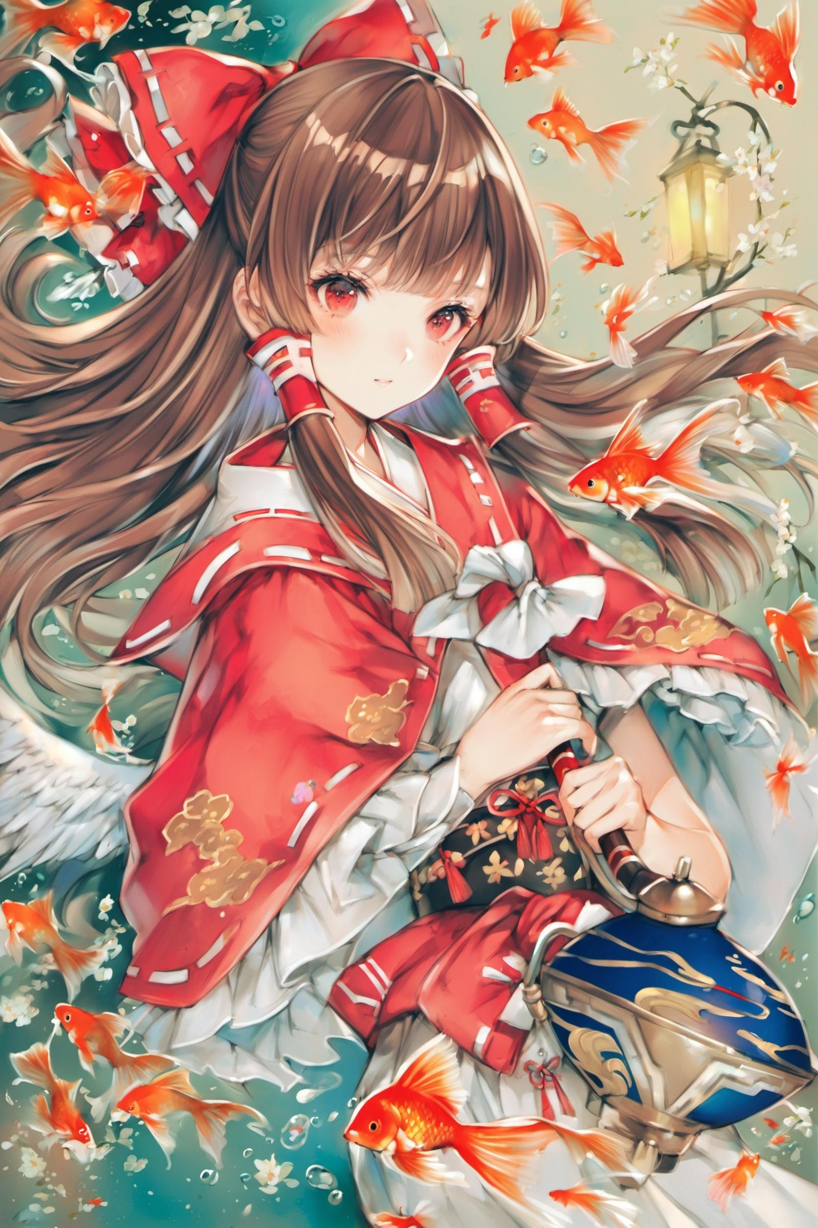 1girl,  solo,  hakurei reimu by flyx3 on Tensor.Art