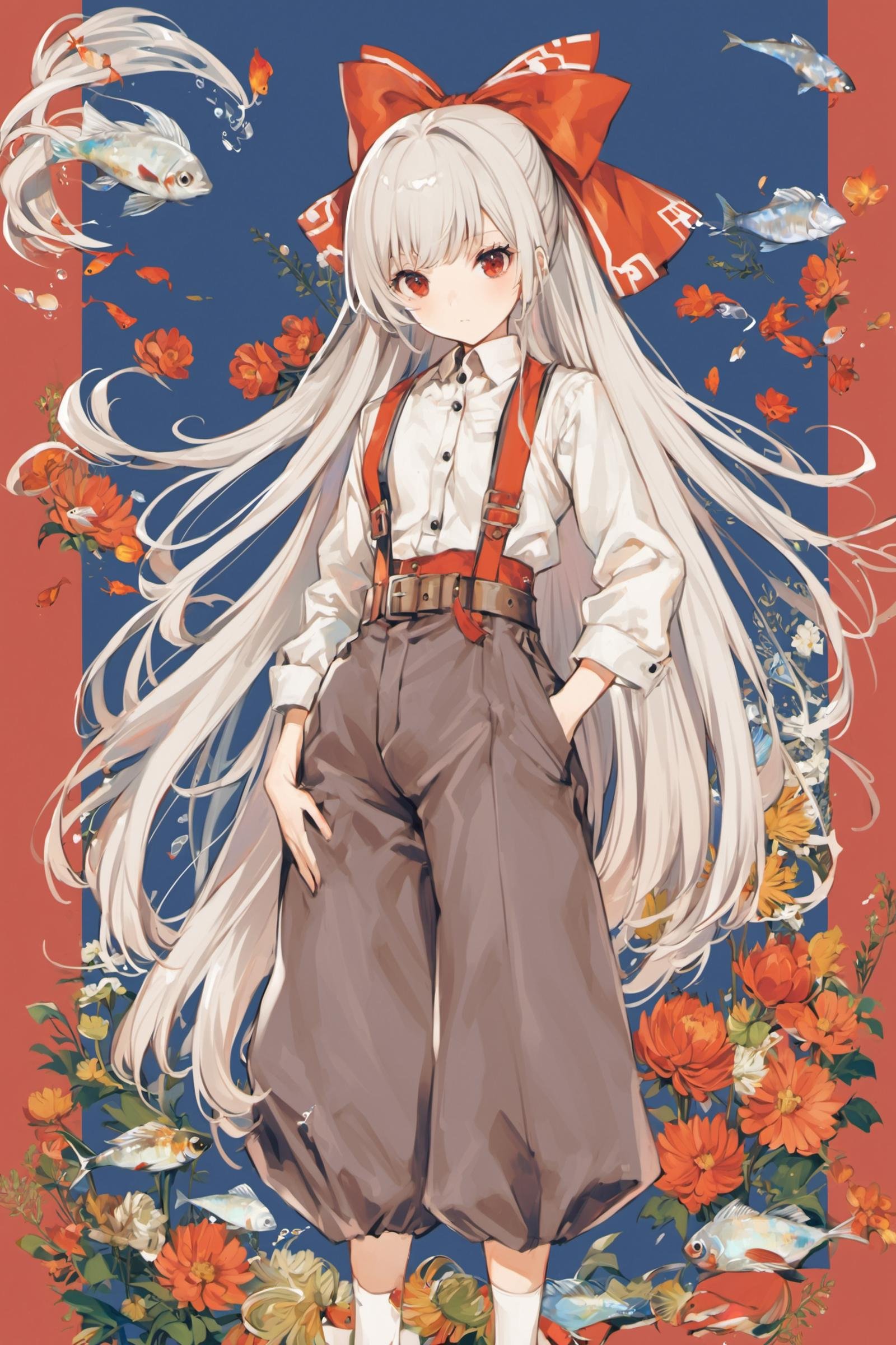 1girl,  fujiwara no mokou,  solo by flyx3 on Tensor.Art
