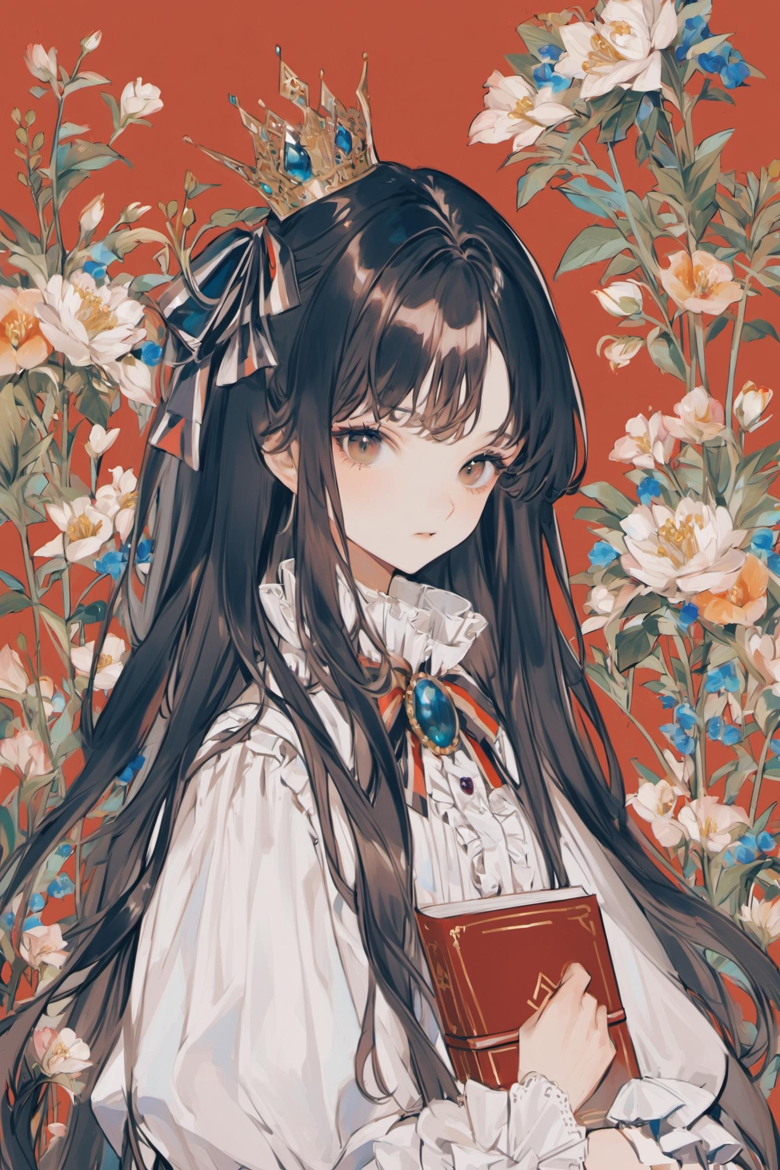 1girl,  crown,  long hair by flyx3 on Tensor.Art
