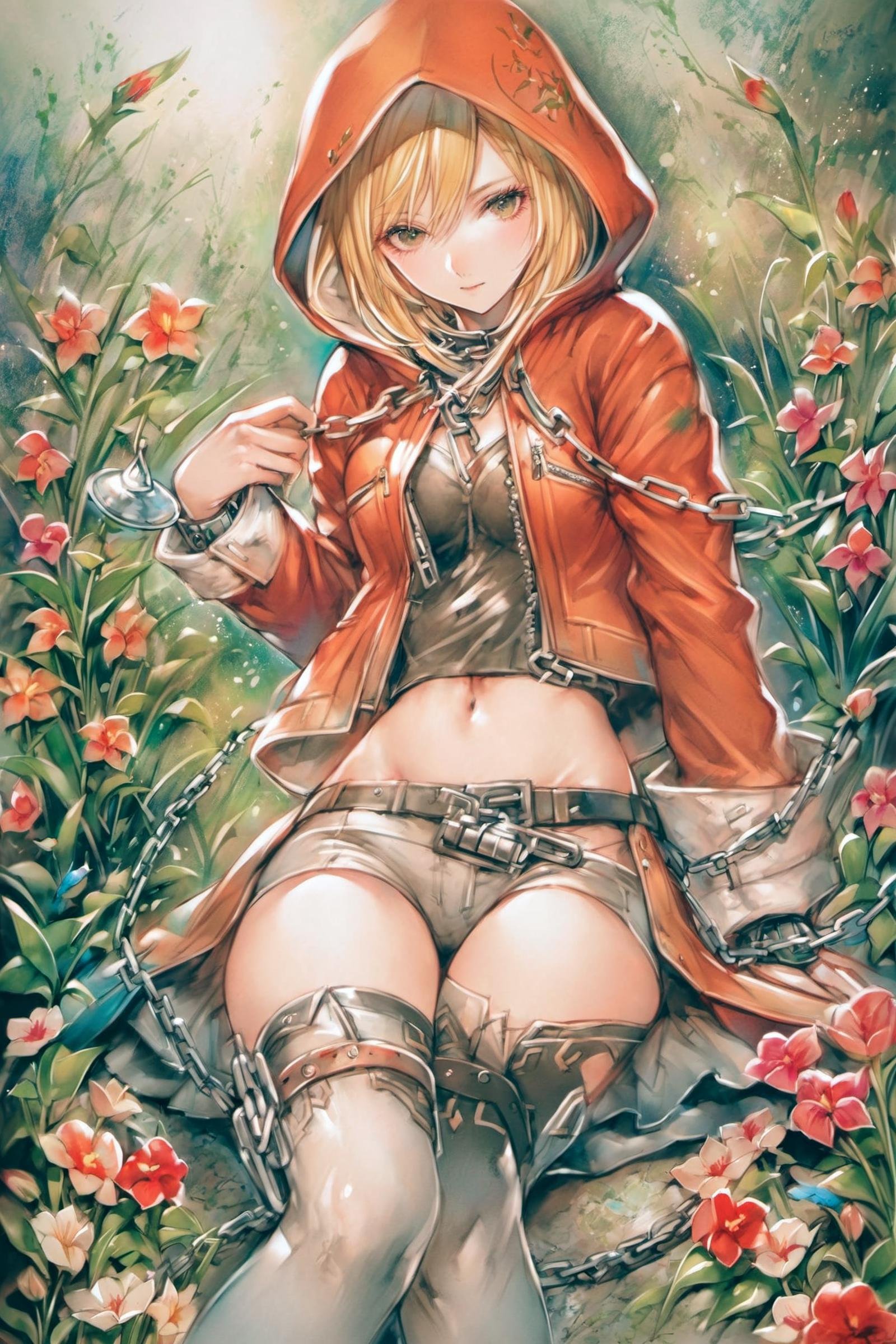 1girl,  solo,  blonde hair by flyx3 on Tensor.Art