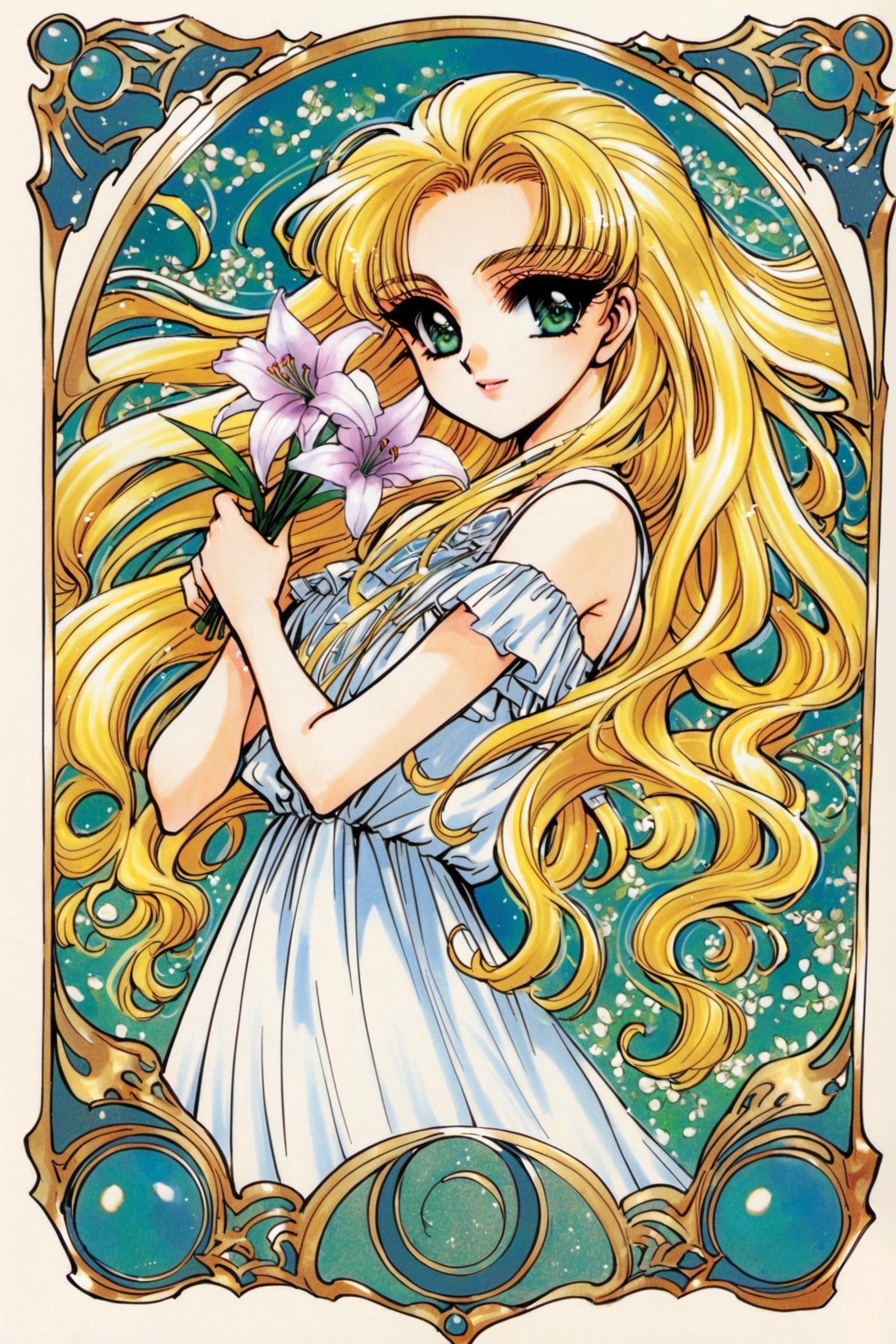 1girl,  flower,  long hair by flyx3 on Tensor.Art