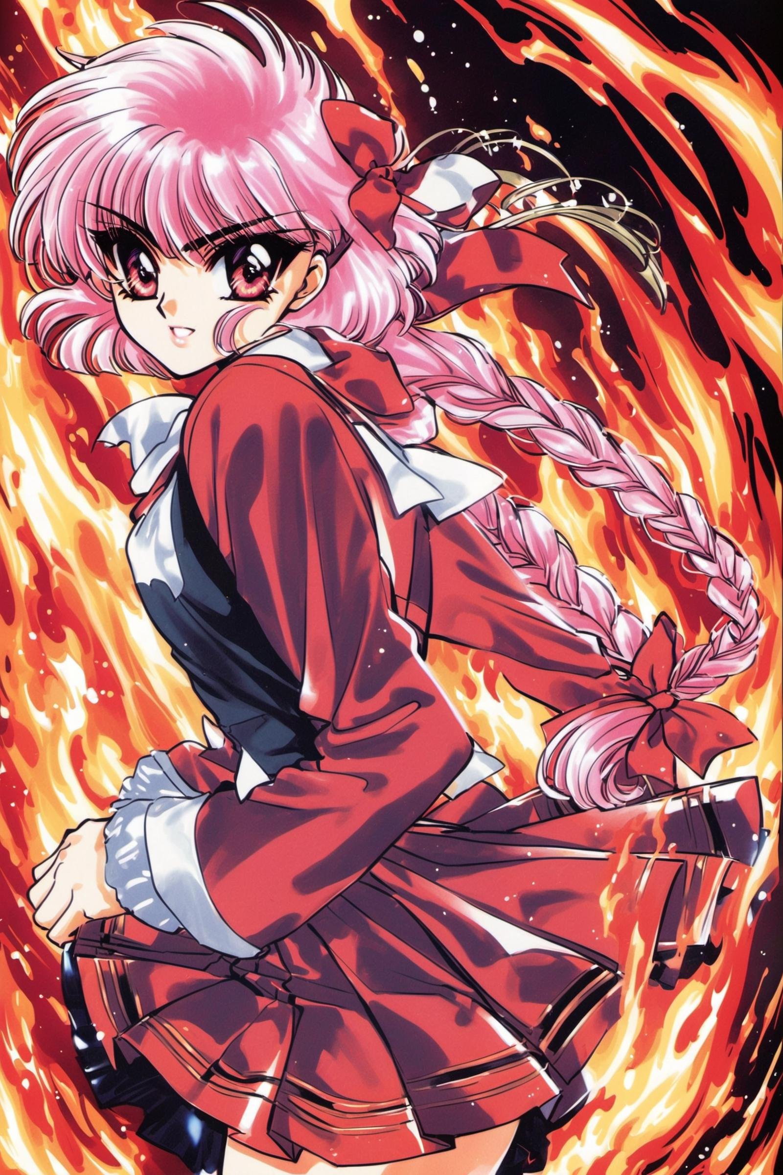 Shidou Hikaru,  retro artstyle,  1990s \(style\) by flyx3 on Tensor.Art