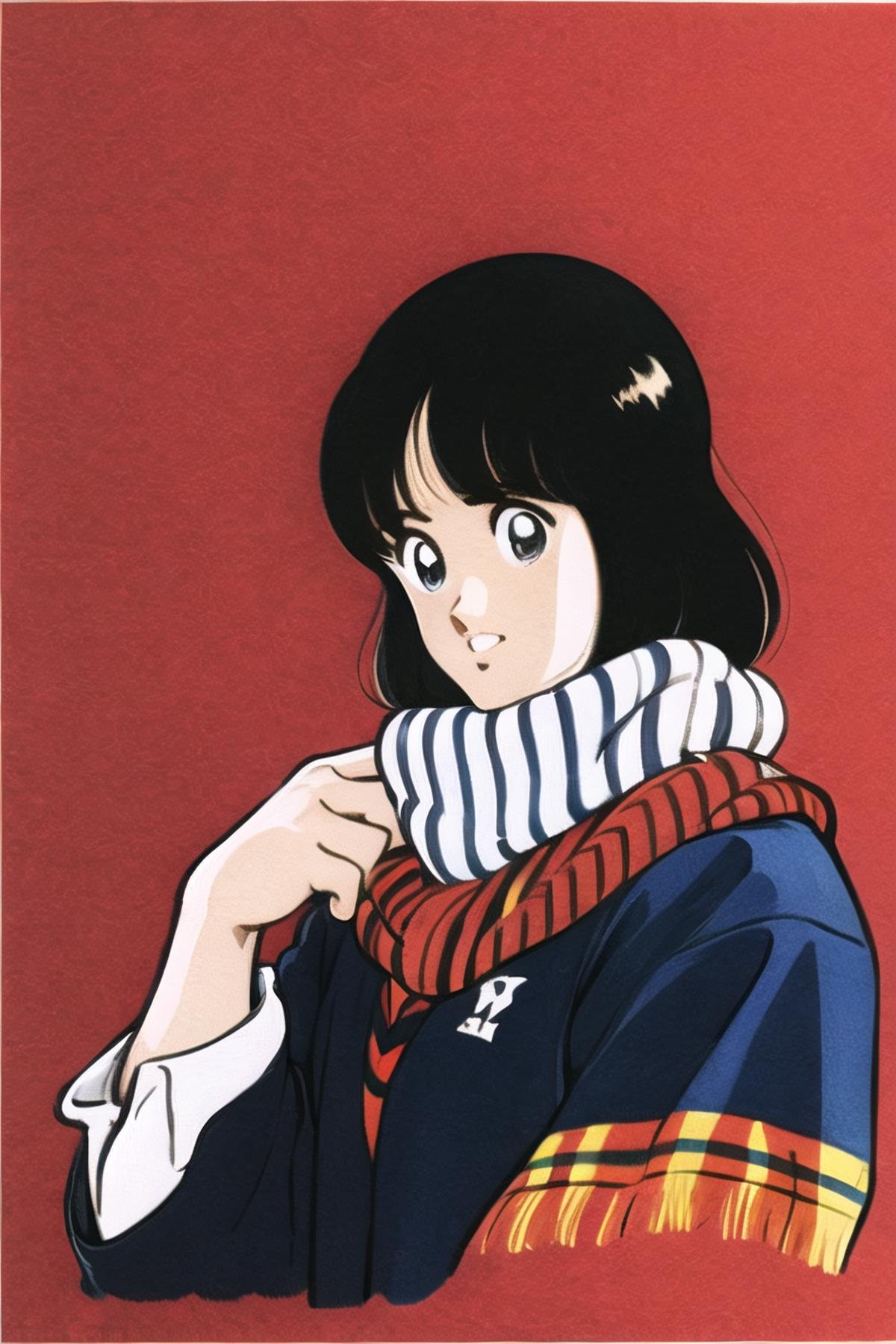 solo,  1girl,  scarf by flyx3 on Tensor.Art