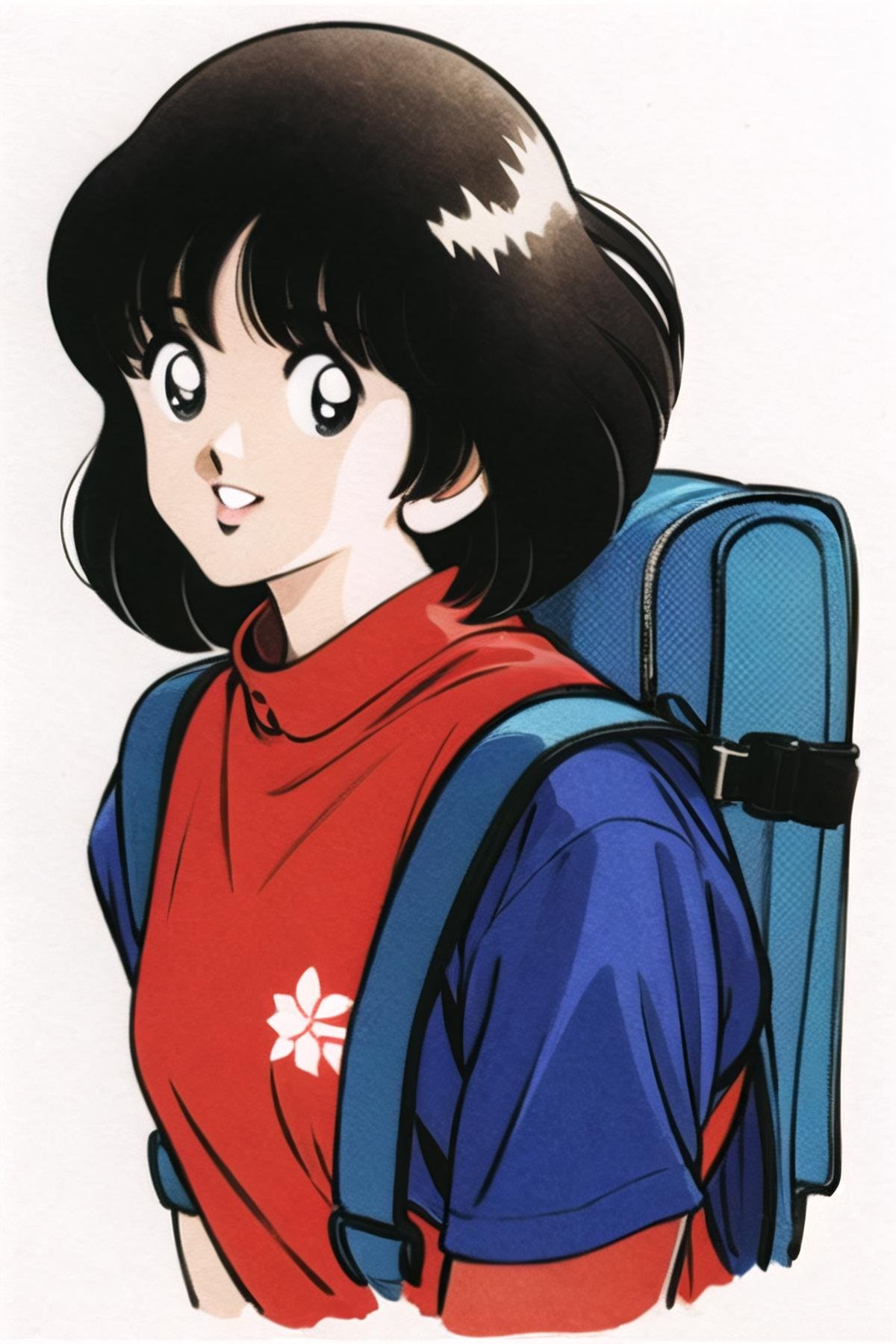 solo,  black hair,  bag by flyx3 on Tensor.Art