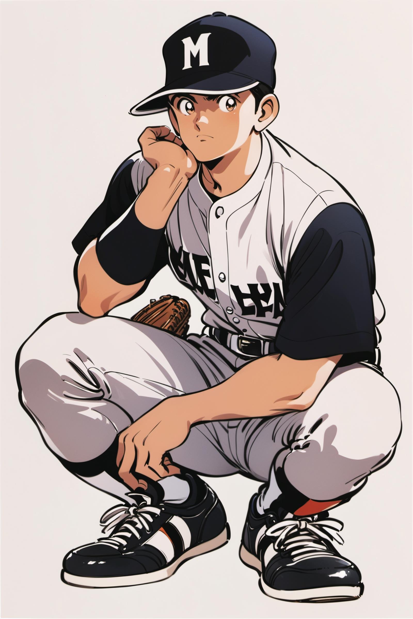 male focus,  1boy,  baseball uniform by flyx3 on Tensor.Art