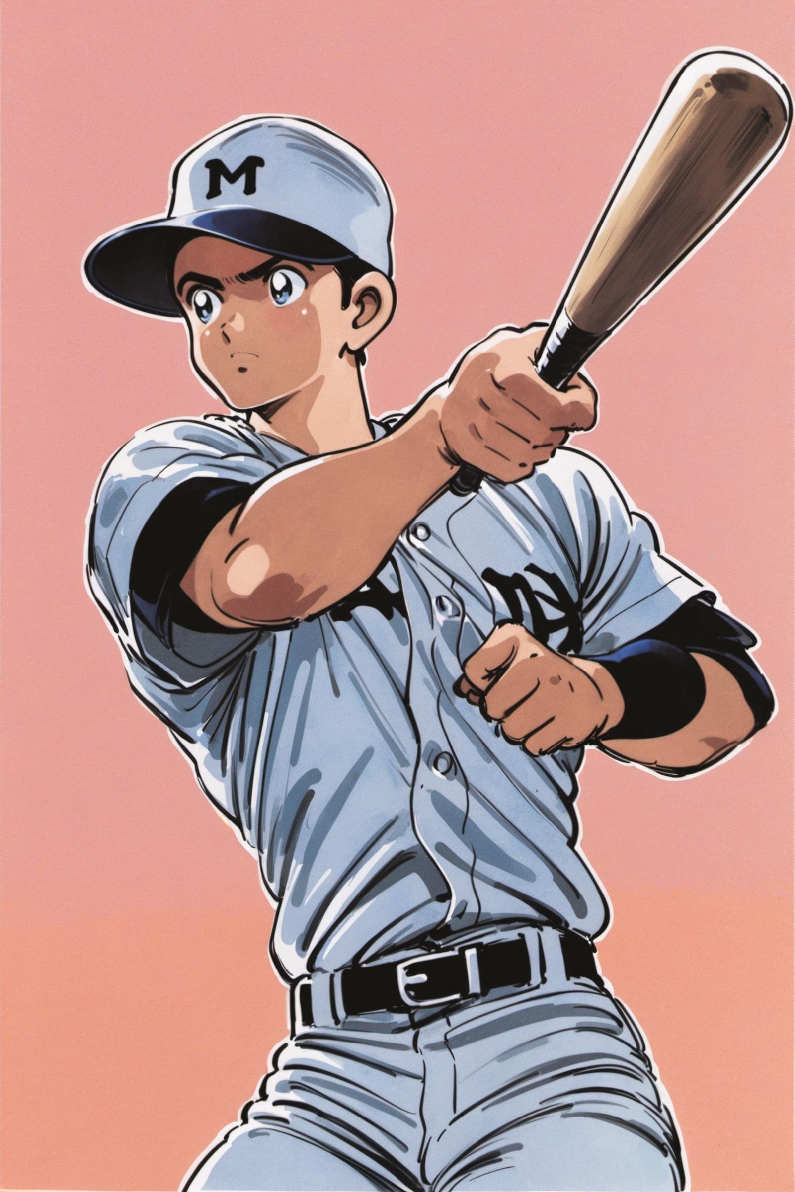 1boy,  baseball bat,  baseball uniform by flyx3 on Tensor.Art
