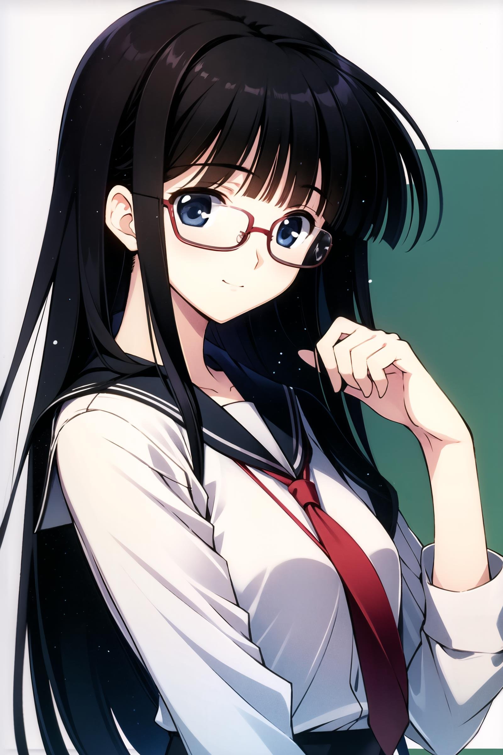 solo,  1girl,  glasses by flyx3 on Tensor.Art