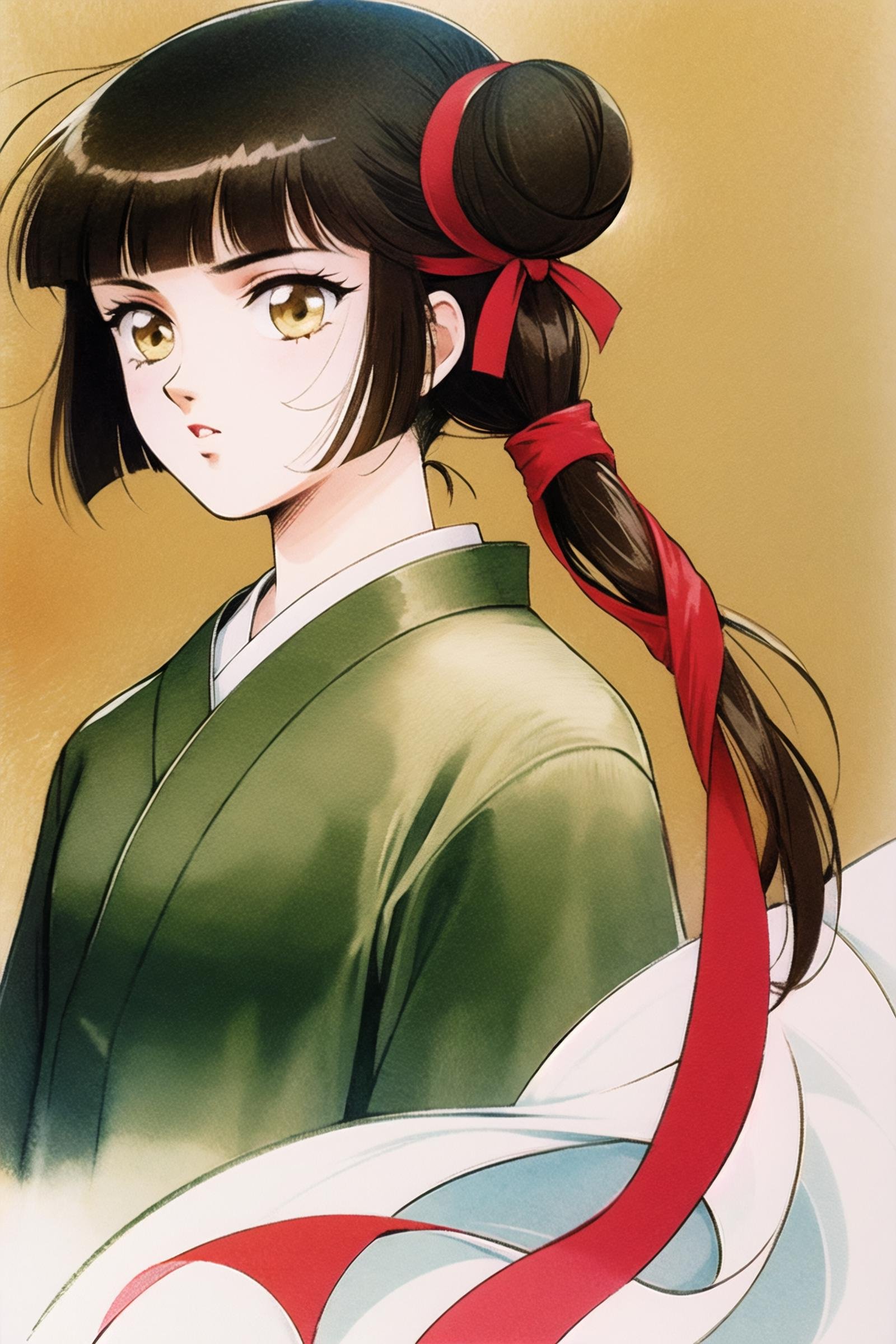 Miyu Yamano,  1girl,  ribbon by flyx3 on Tensor.Art