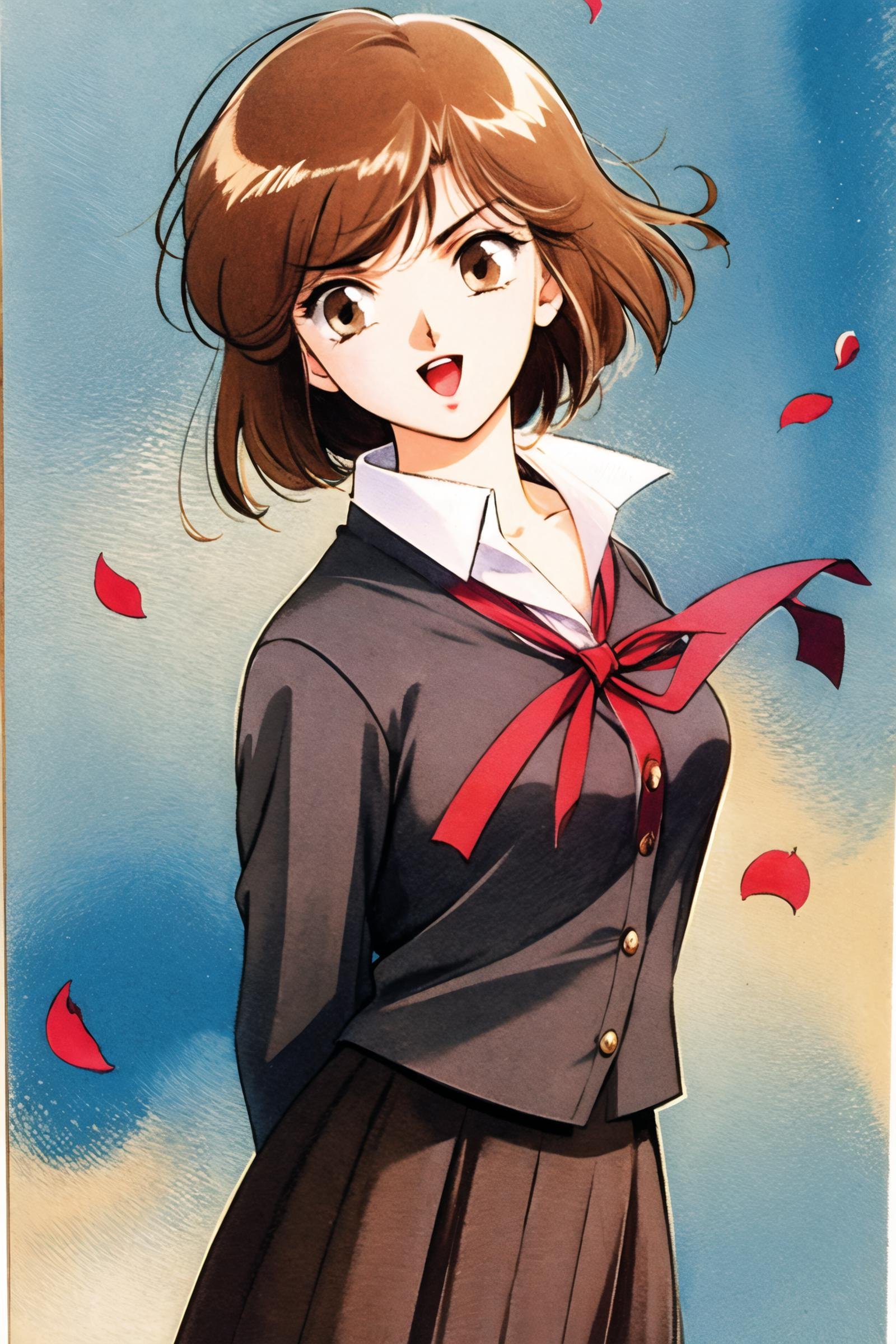 1girl,  solo,  brown hair by flyx3 on Tensor.Art