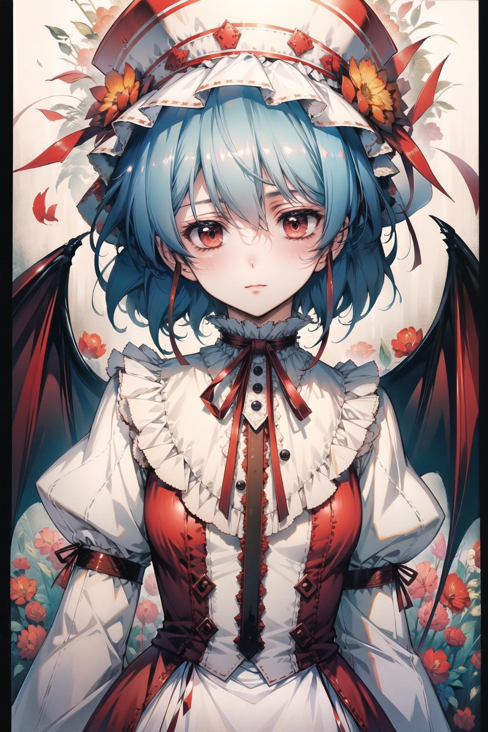 1girl,  solo,  remilia scarlet by flyx3 on Tensor.Art