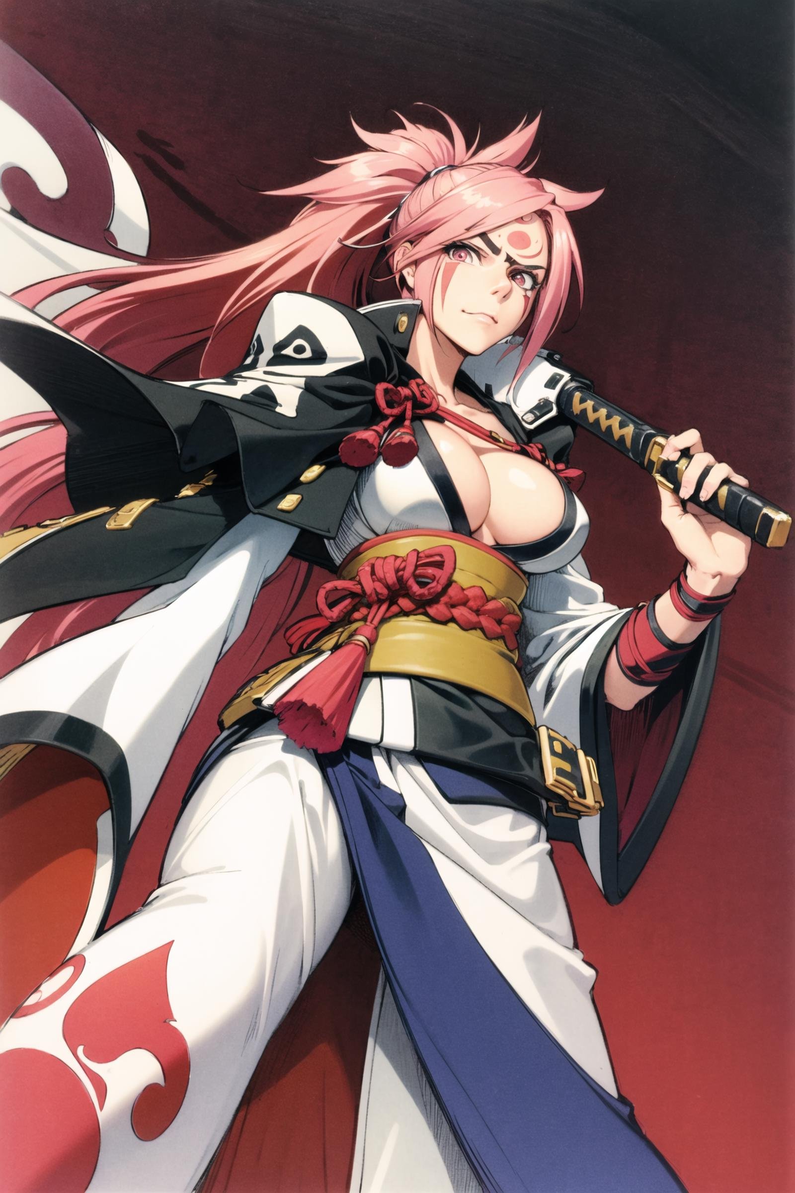 1girl,  baiken,  weapon by flyx3 on Tensor.Art