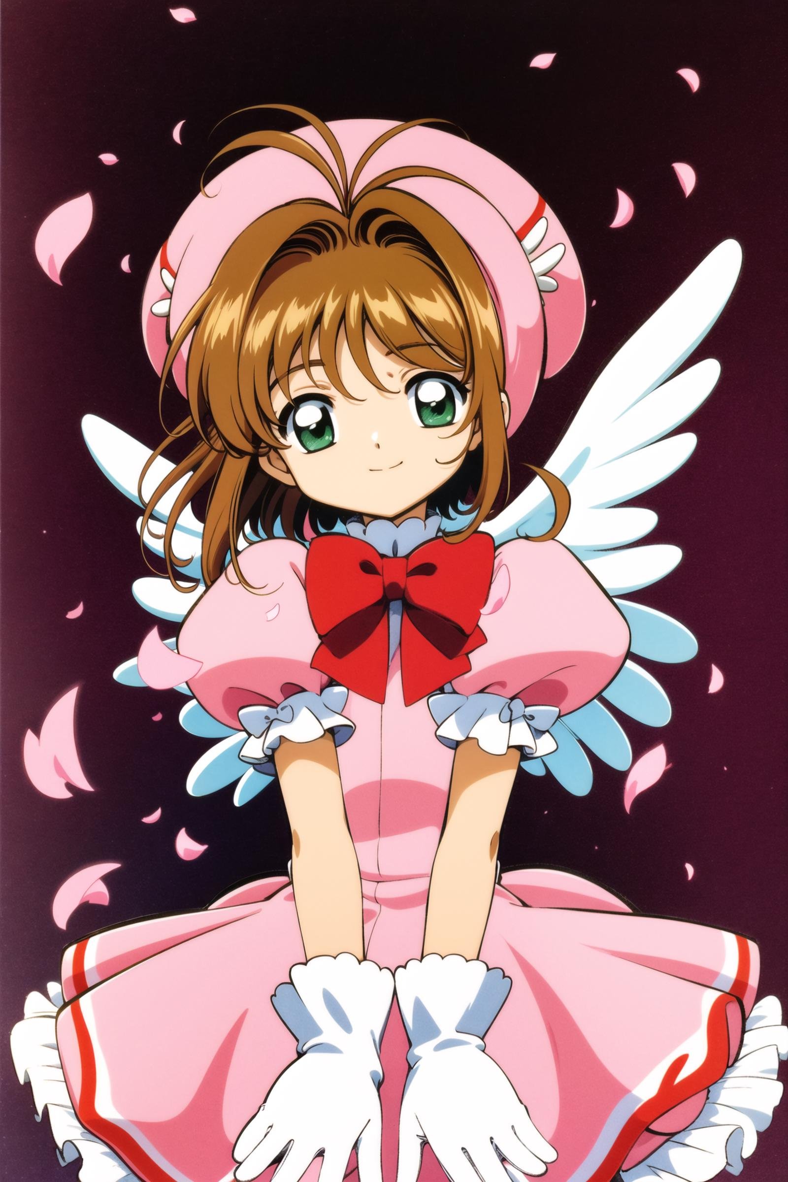1girl,  brown hair,  kinomoto sakura by flyx3 on Tensor.Art