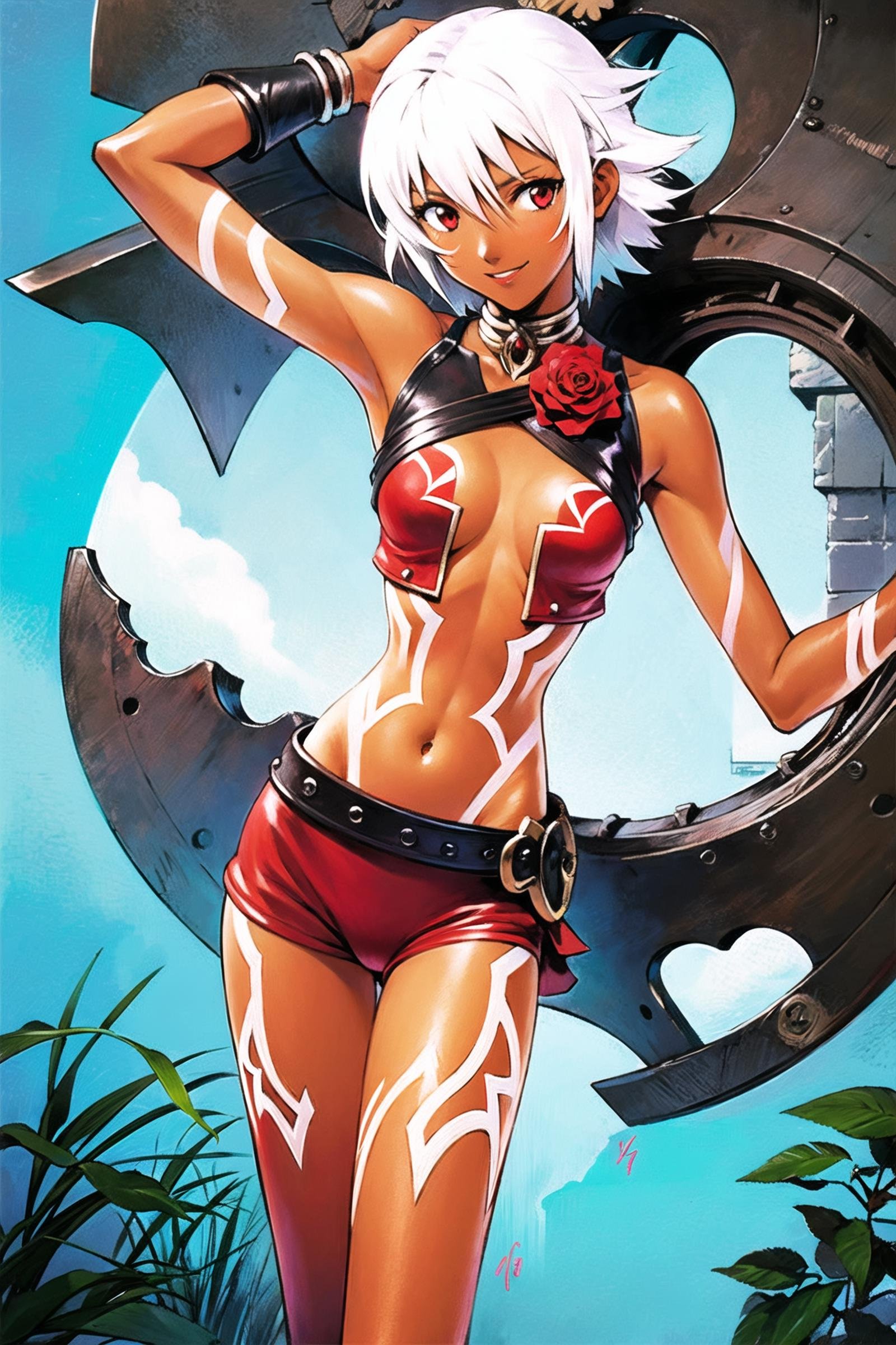 1girl,  solo,  red eyes by flyx3 on Tensor.Art