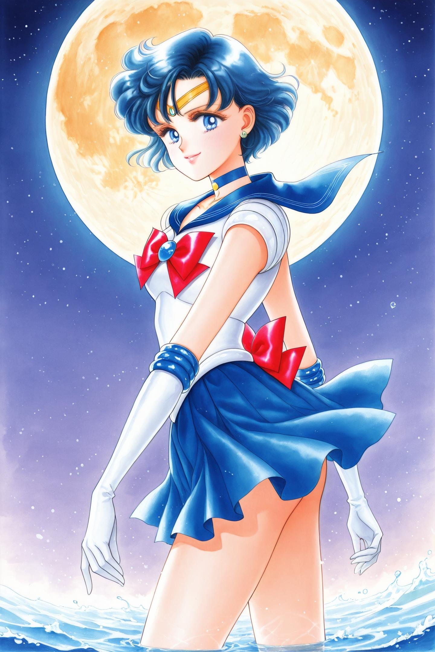1girl,  solo,  sailor senshi uniform by flyx3 on Tensor.Art