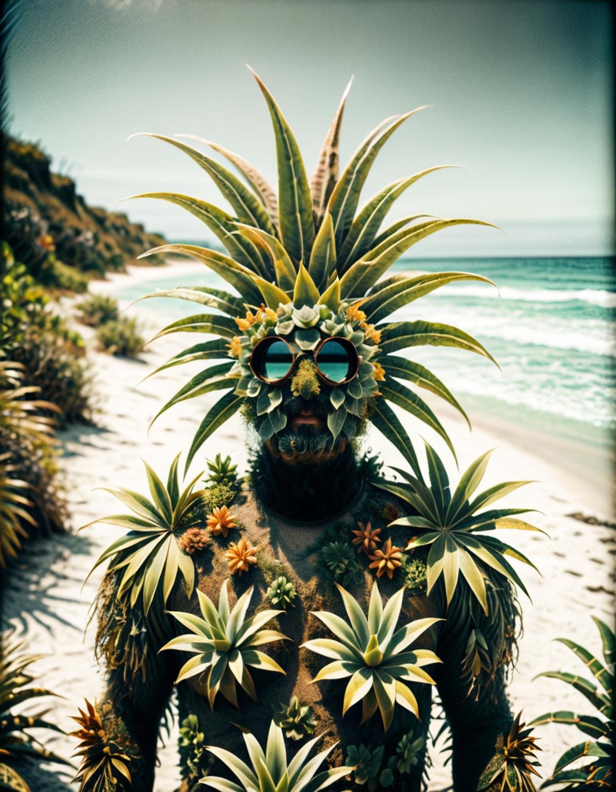 photograph plantpeoplelora,  portrait,  beach by Zwaetschge on Tensor.Art