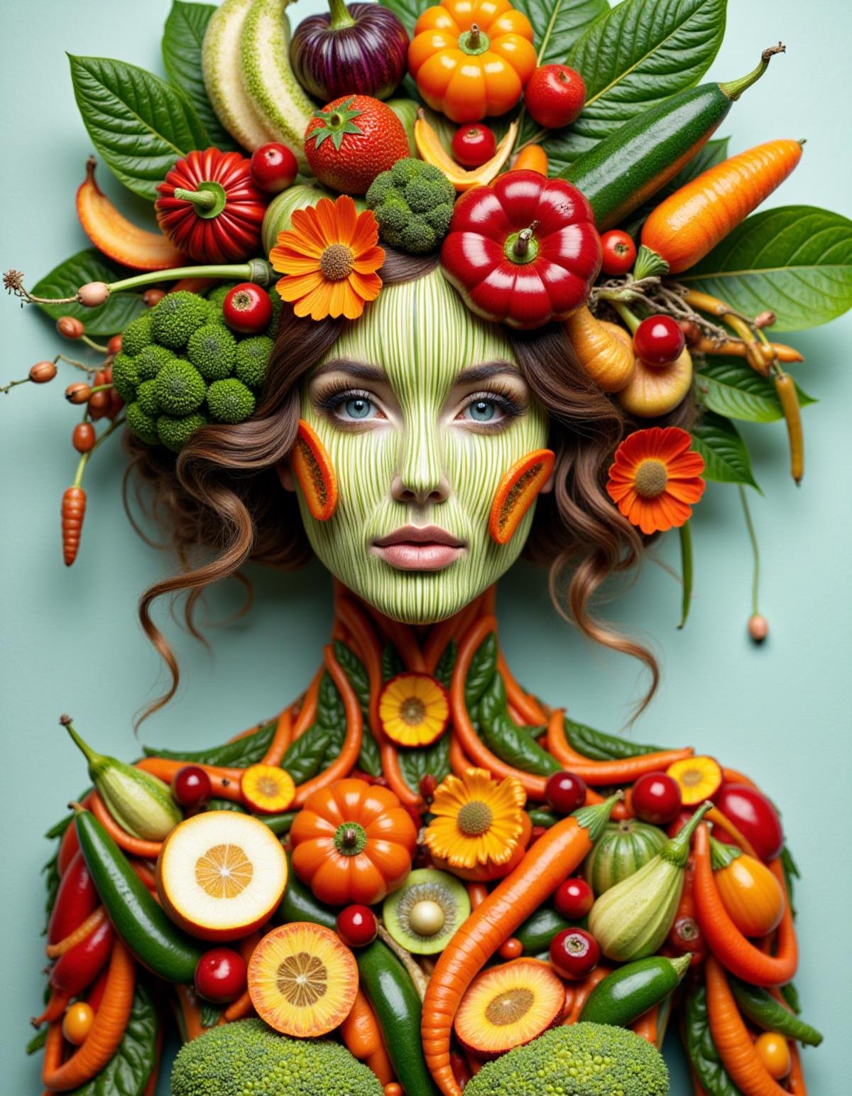 photography of a woman made of vegetables by Zwaetschge on Tensor.Art