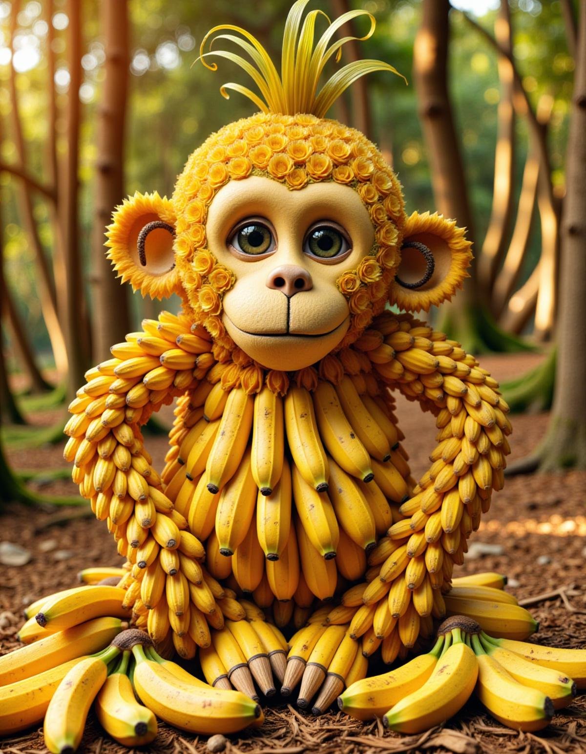 photography of a monkey made from bananas by Zwaetschge on Tensor.Art