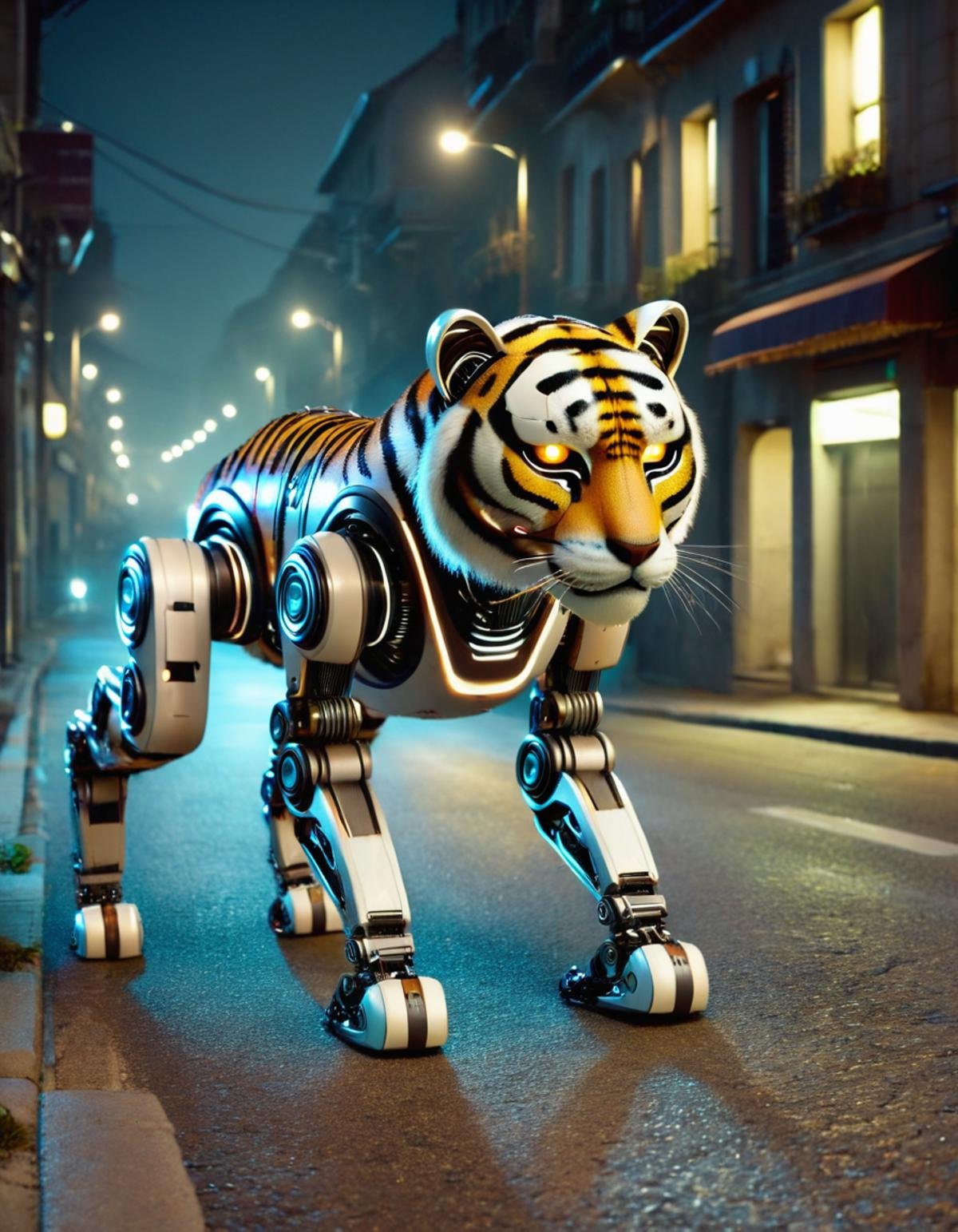 robotlora,  tiger,  robot by Zwaetschge on Tensor.Art