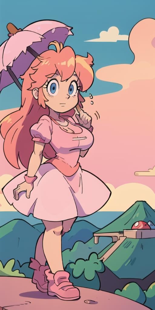 1girl,  80's anime style,  peach by TheFoodMage on Tensor.Art