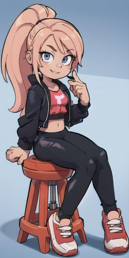 1girl,  on an arcade with a quarter in her hand,  smiling by TheFoodMage on Tensor.Art