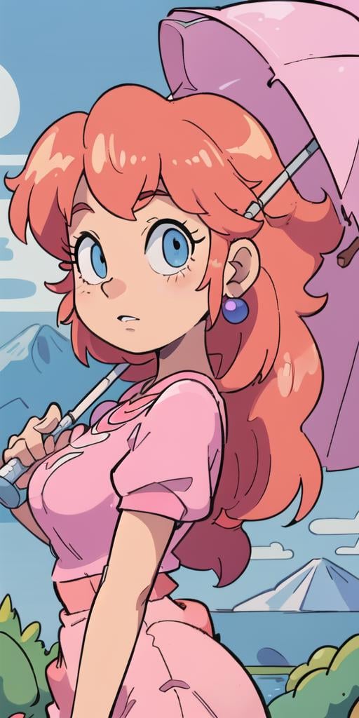 1girl,  80's anime style,  peach by TheFoodMage on Tensor.Art