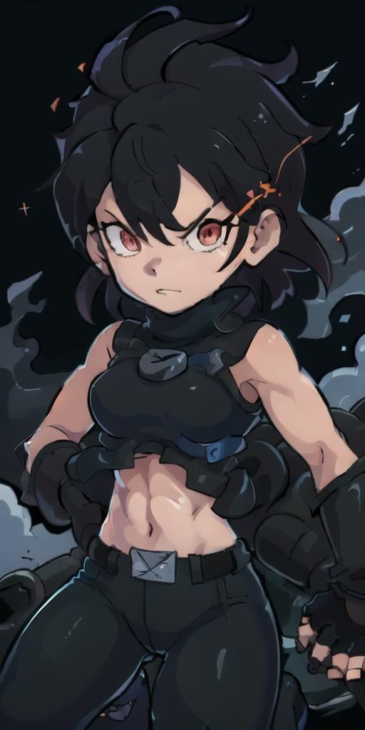 1man,  80's anime style,  xshinobi in front of a large explosion by TheFoodMage on Tensor.Art