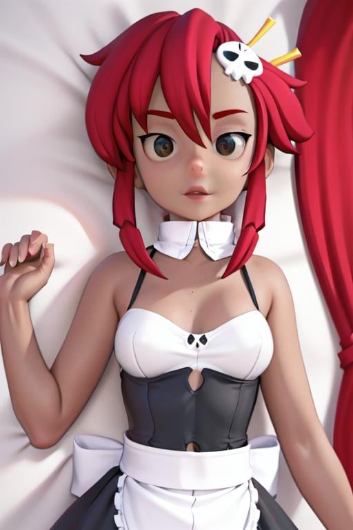 TFM_Yoko,  skull hair ornament,  maid costume by TheFoodMage on Tensor.Art