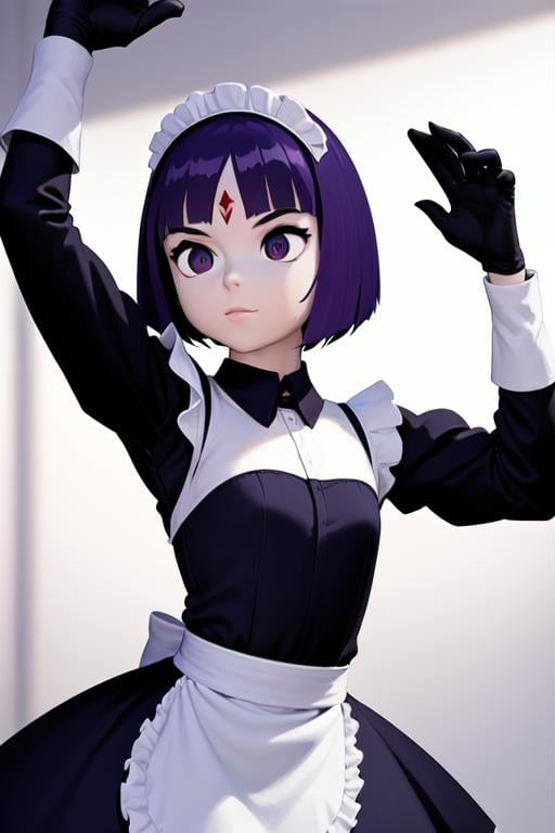 TFM_Raven,  forehead mark,  maid costume by TheFoodMage on Tensor.Art