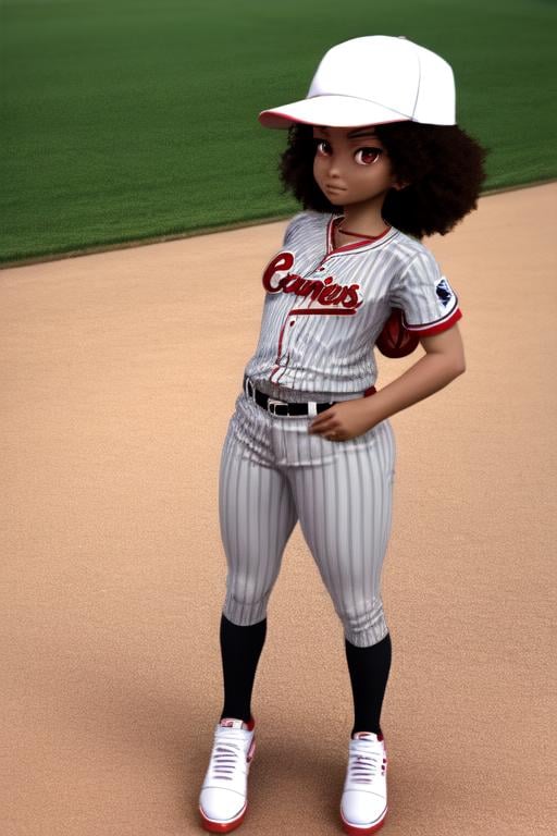 chantel3d,  baseball cap,  baseball uniform by TheFoodMage on Tensor.Art