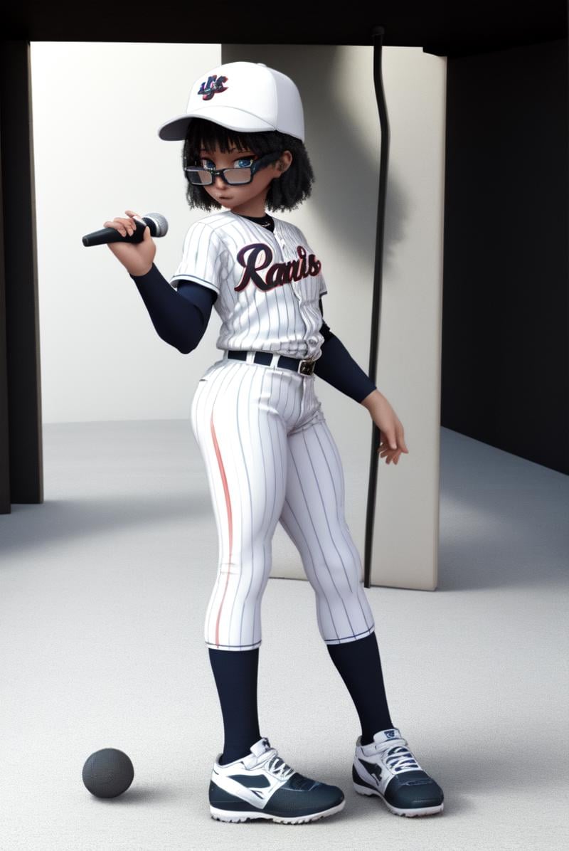 chantel3d,  baseball cap,  baseball uniform by TheFoodMage on Tensor.Art