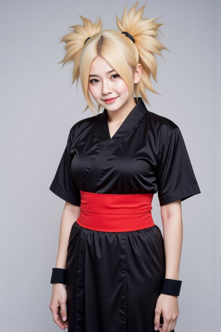 asian woman,  blonde spiky twin ponytail hair,  half body studio portrait by Euforia Fatamorgana on Tensor.Art