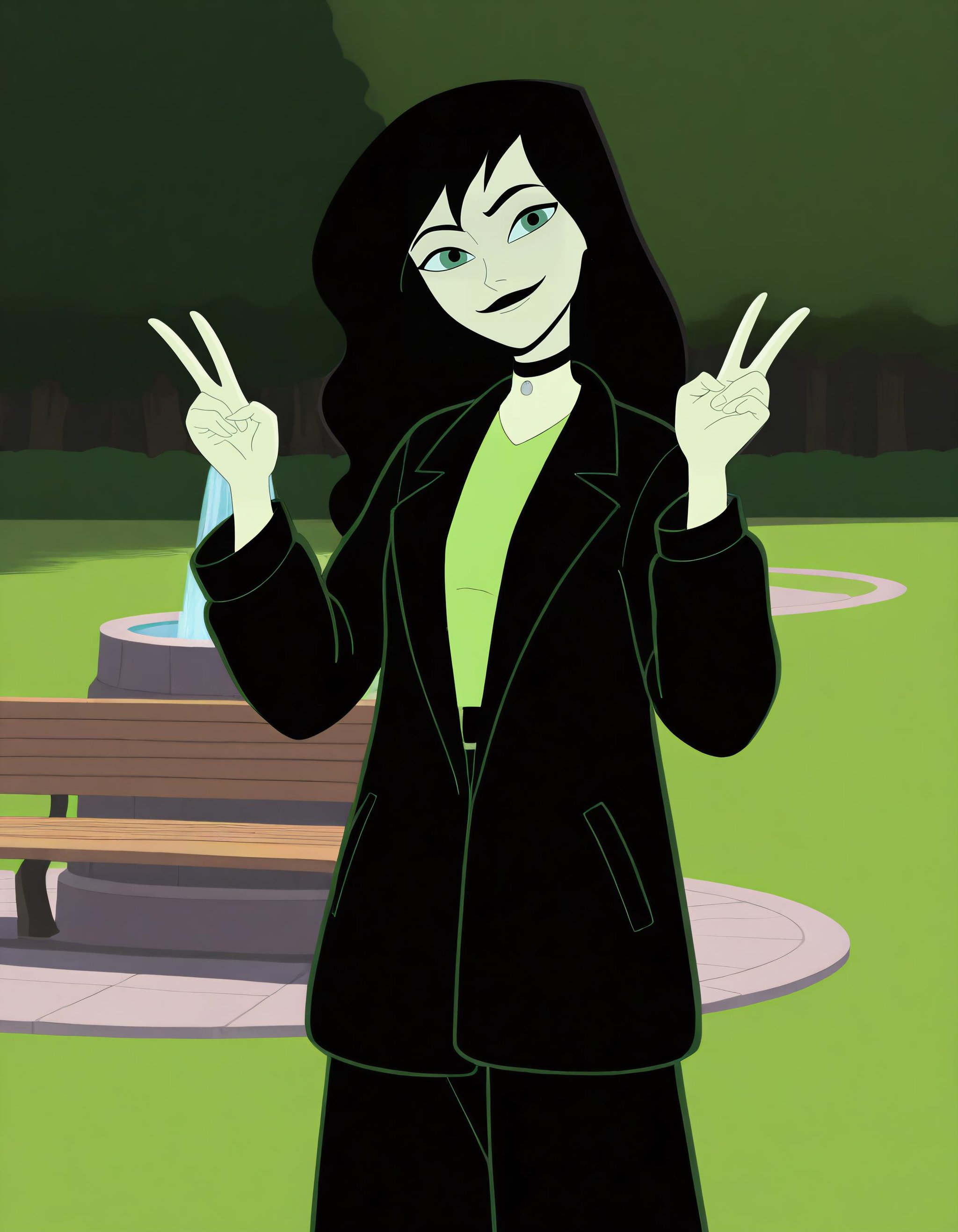 jentrystyle,  shego,  long hair by RibbityRabbit on Tensor.Art