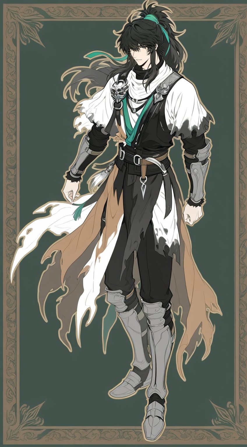 1boy,  solo,  ((flat color)) by 小羽毛 on Tensor.Art