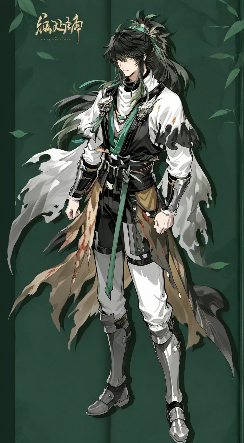 1boy,  solo,  ((flat color)) by 小羽毛 on Tensor.Art