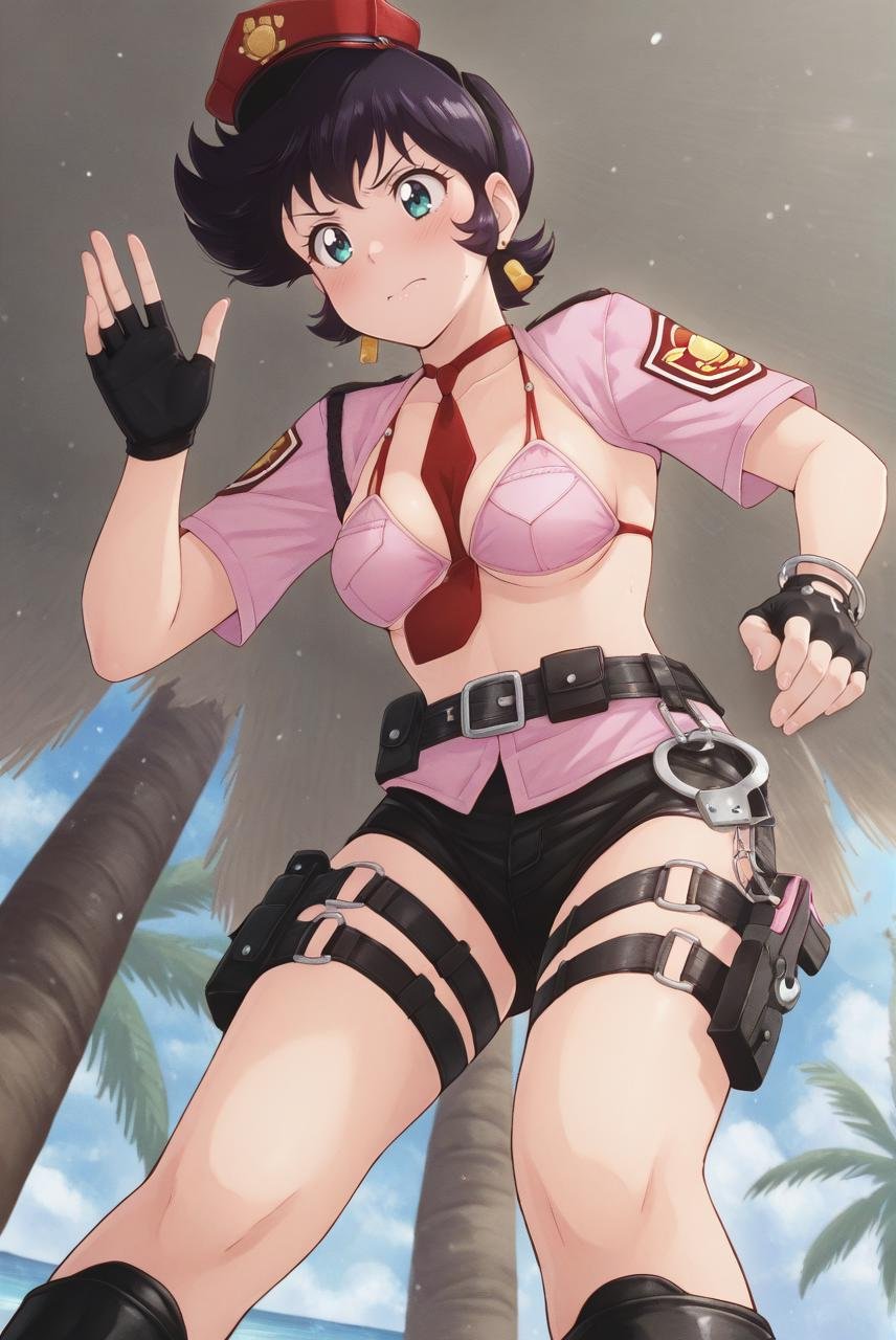 Benten,  blue eyes,  short black hair by Farfegnugen on Tensor.Art
