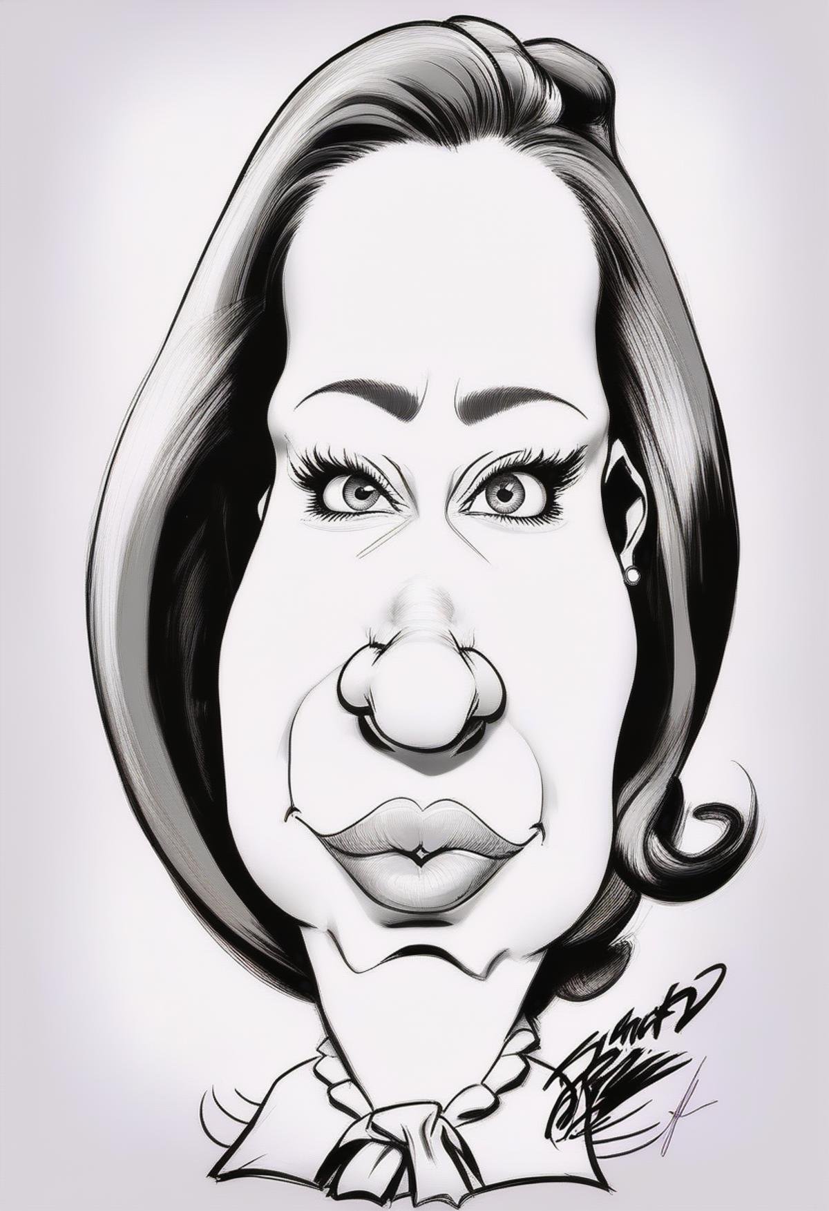 Caricature style drawing,  1girl,  solo by TrafficMeany on Tensor.Art