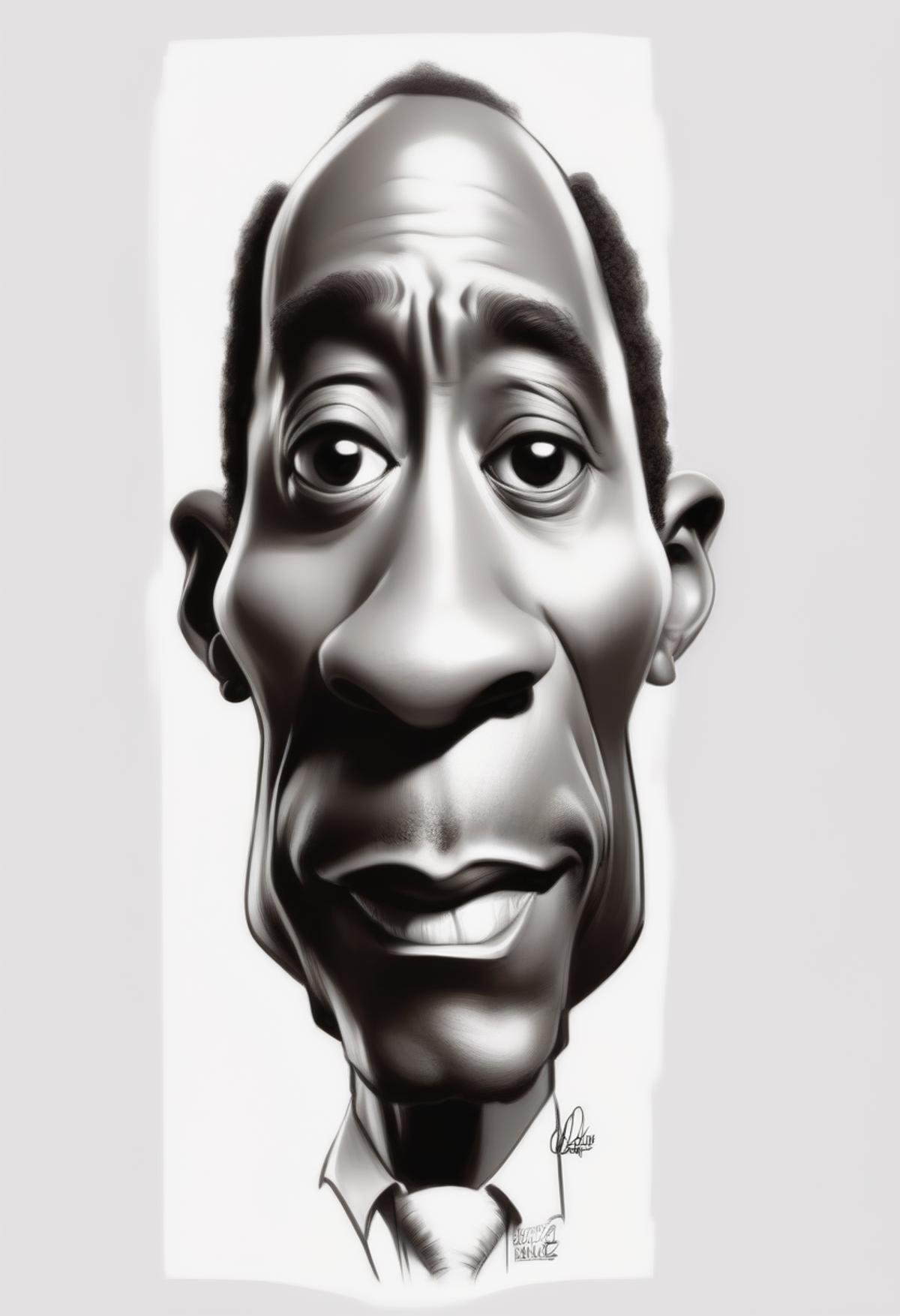 Caricature style drawing of Don Cheadle,  solo,  portrait by TrafficMeany on Tensor.Art