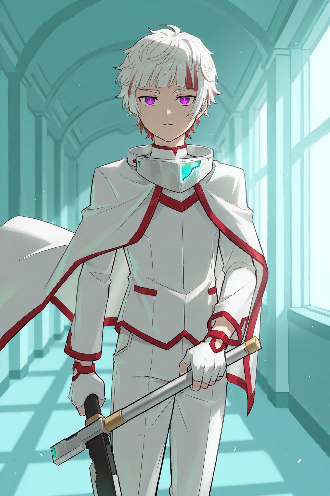 aphid bastille,  two-tone hair,  white hair by 25kkai on Tensor.Art