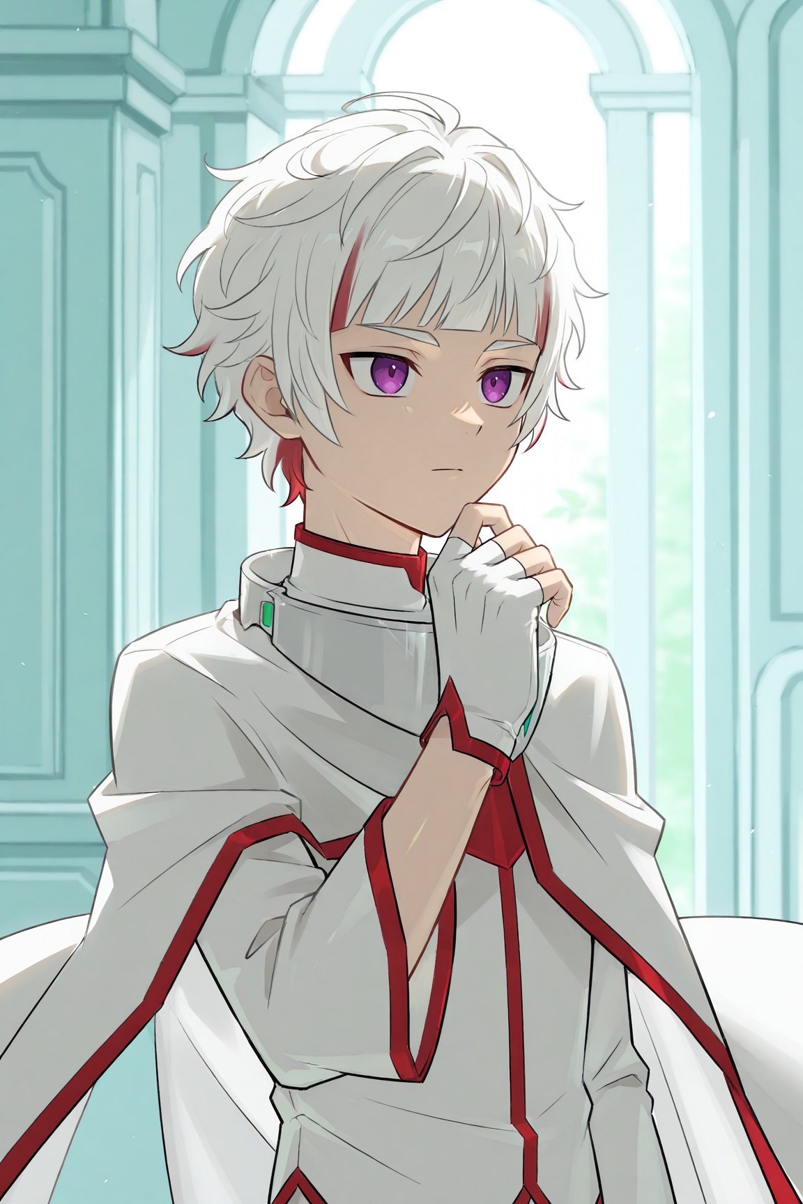 aphid bastille,  two-tone hair,  white hair by 25kkai on Tensor.Art