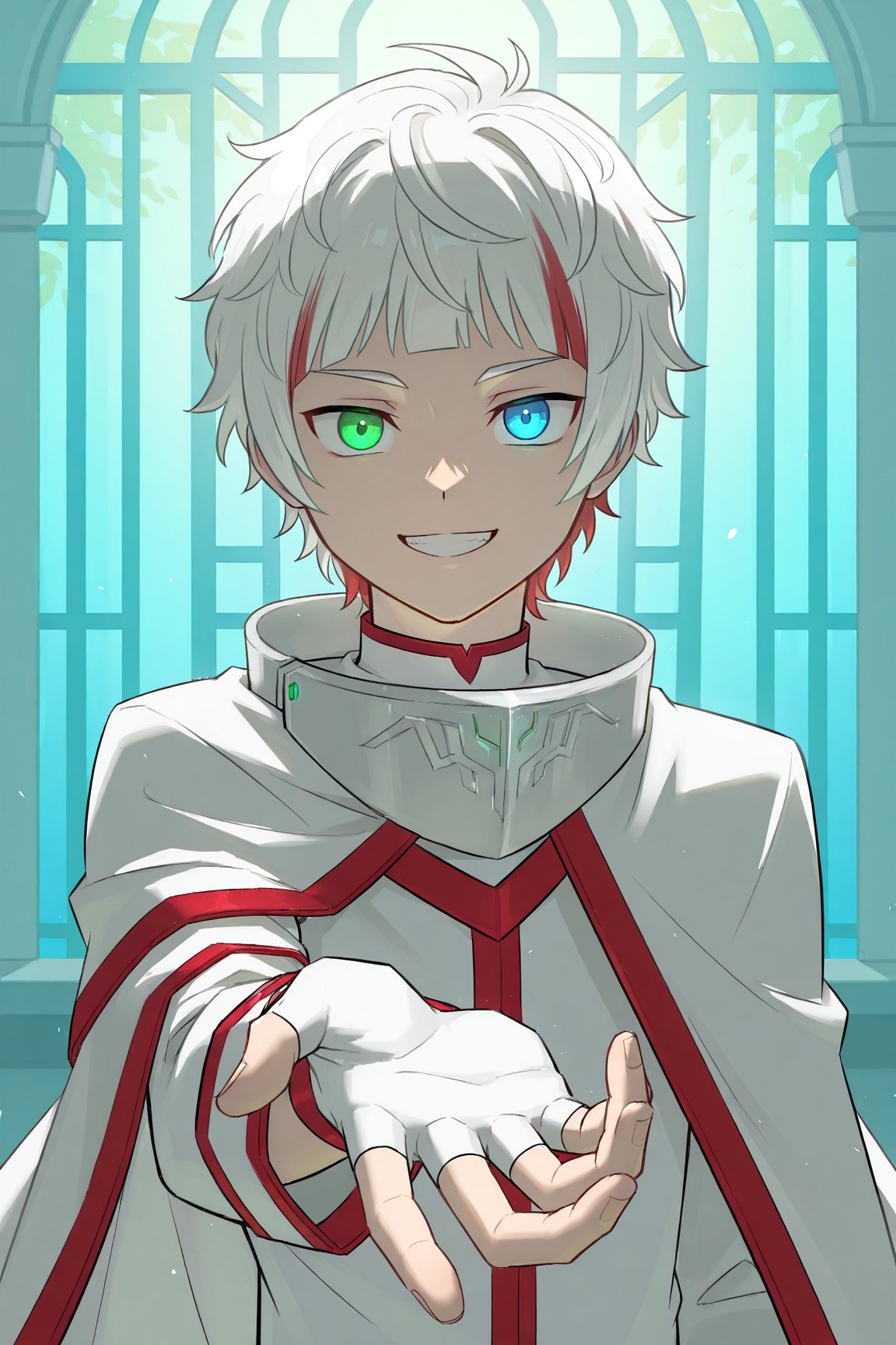 aphid bastille,  two-tone hair,  white hair by 25kkai on Tensor.Art