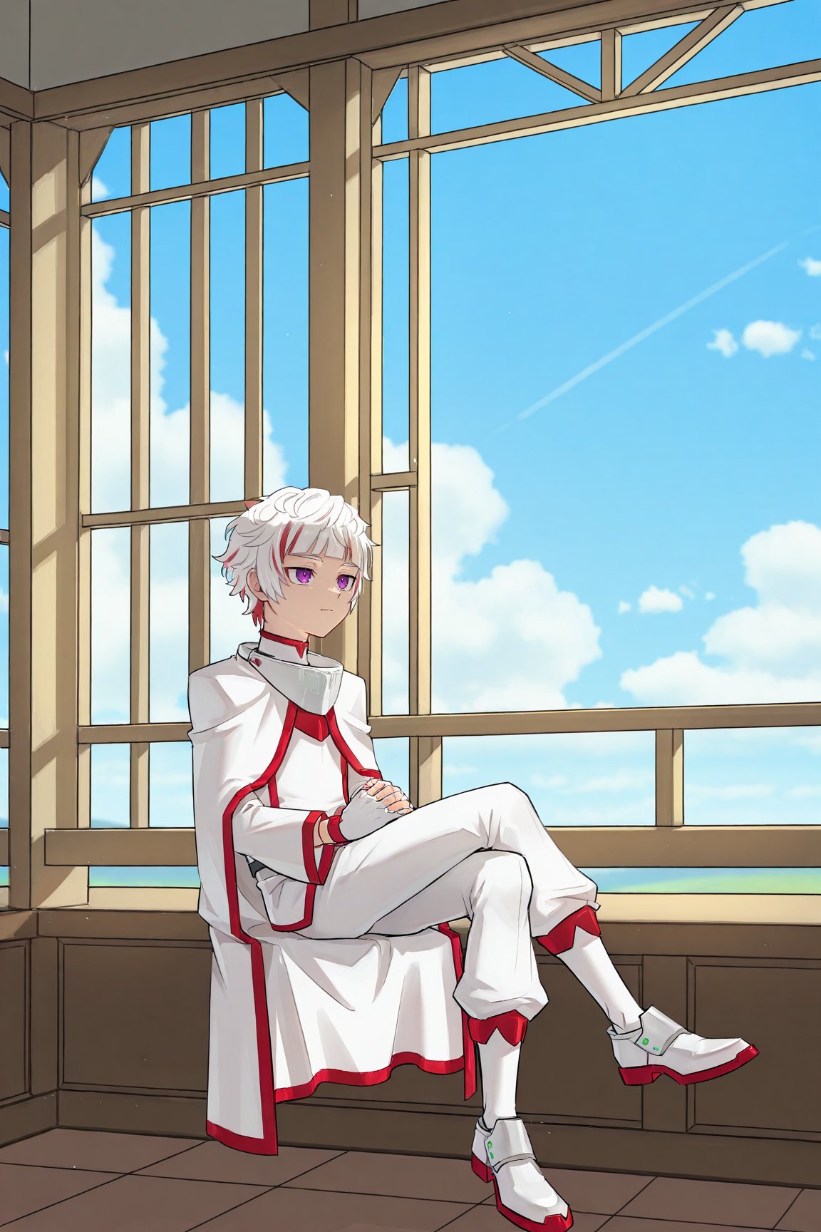 aphid bastille,  two-tone hair,  white hair by 25kkai on Tensor.Art