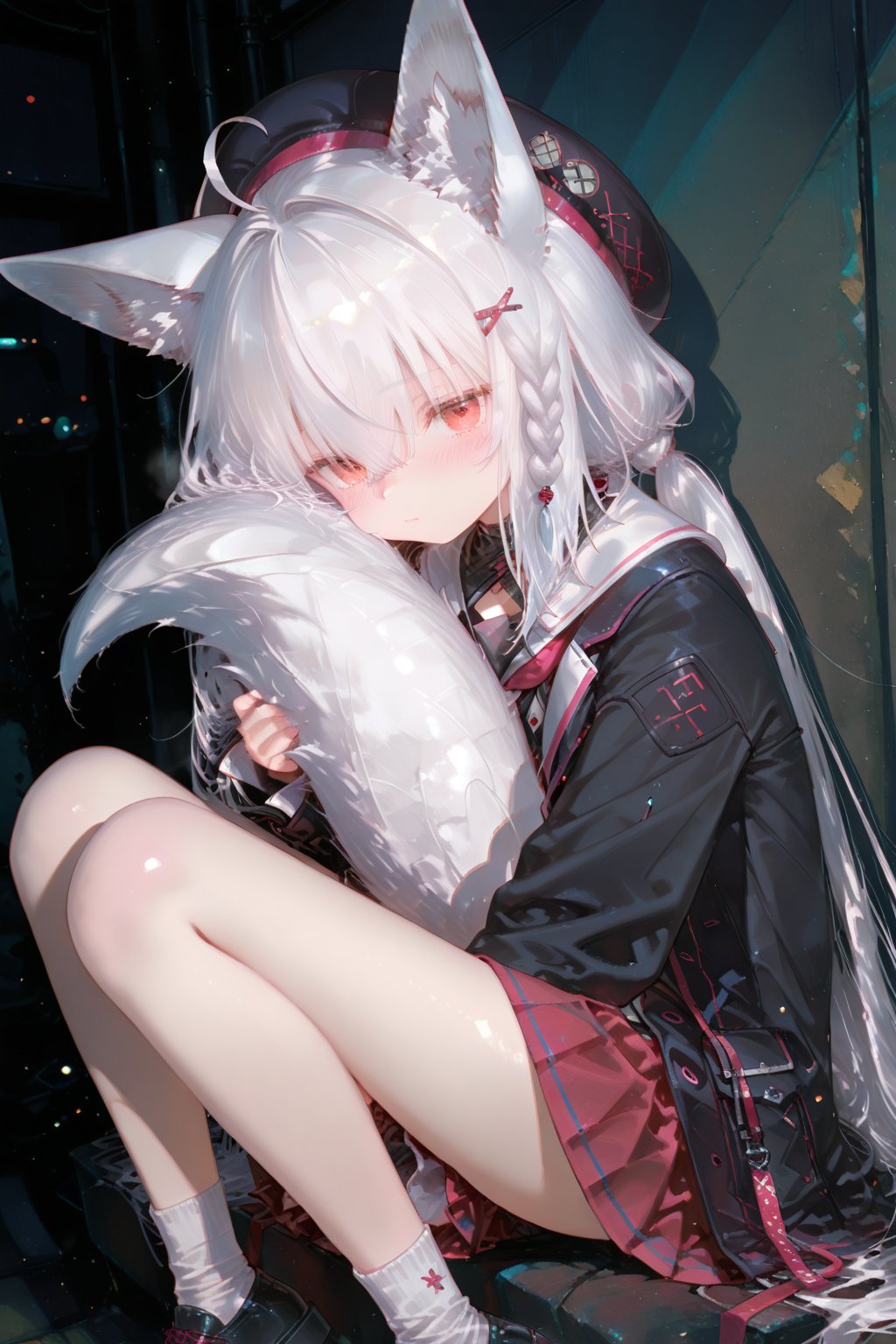 black stockings,  1girl,  animal ears by YUEYUEAI月月AI on Tensor.Art