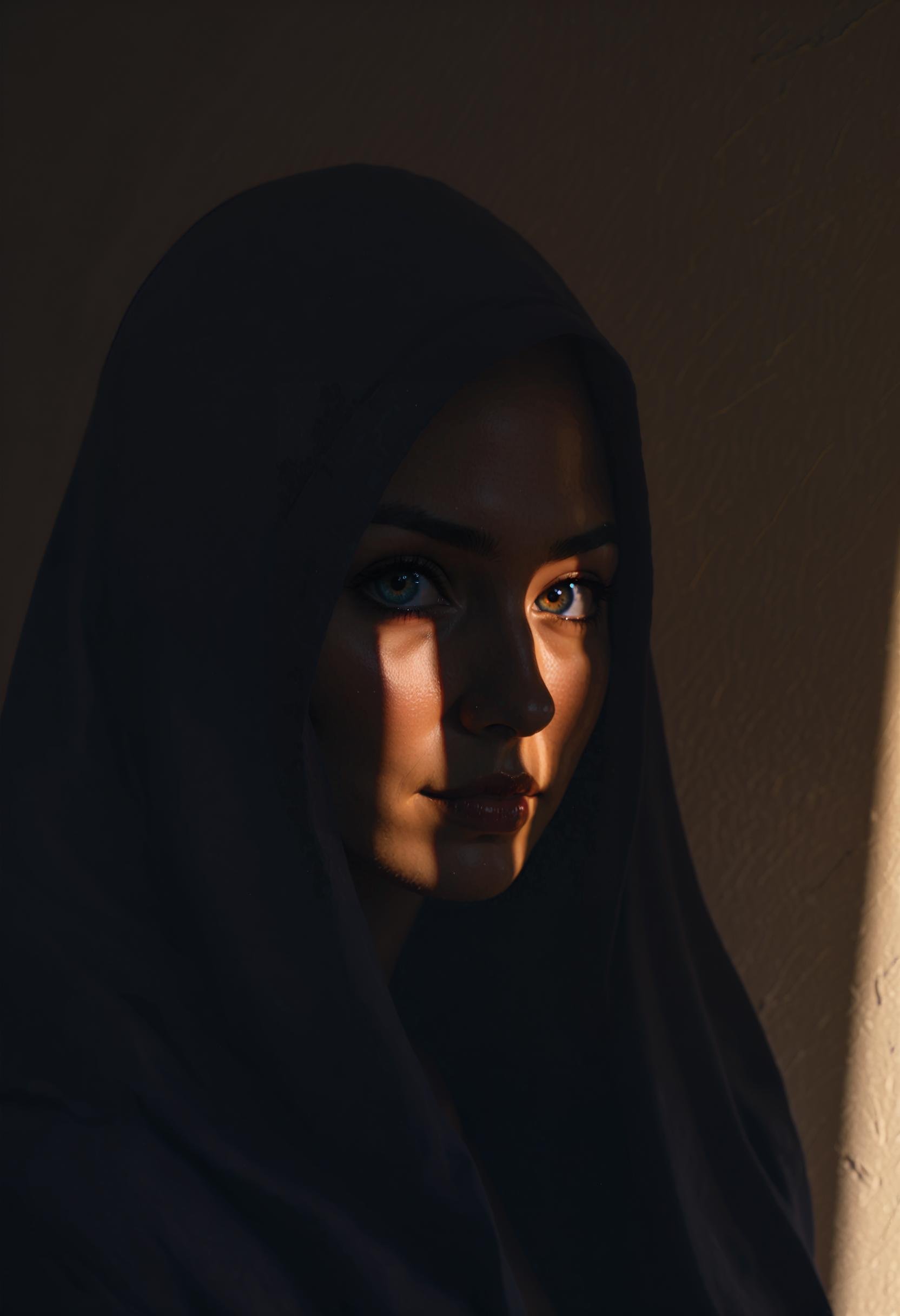 kg0to portrait in shadows by haiti5 on Tensor.Art